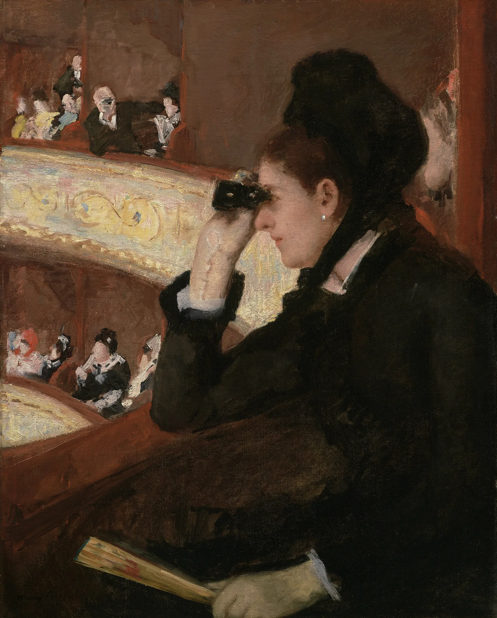 In The Loge Wall Art by Mary Cassatt - Canvas Print
