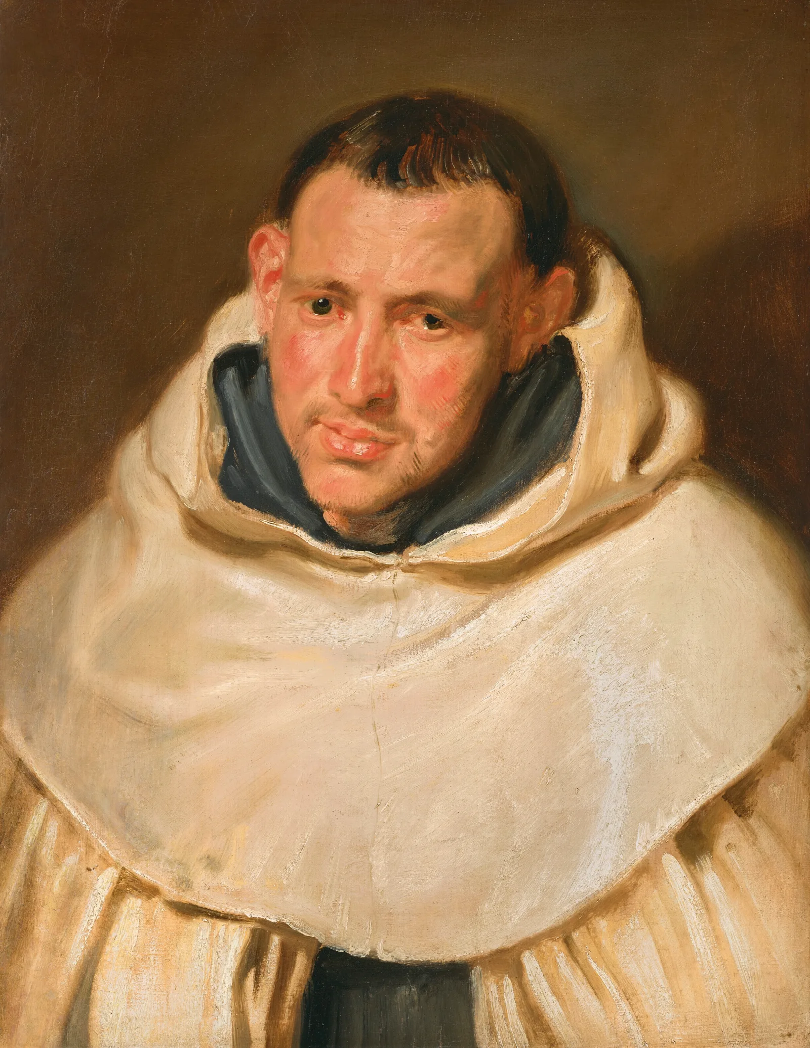 Portrait Of A Carmelite Monk Wall Art by Anthony van Dyck - Canvas Print