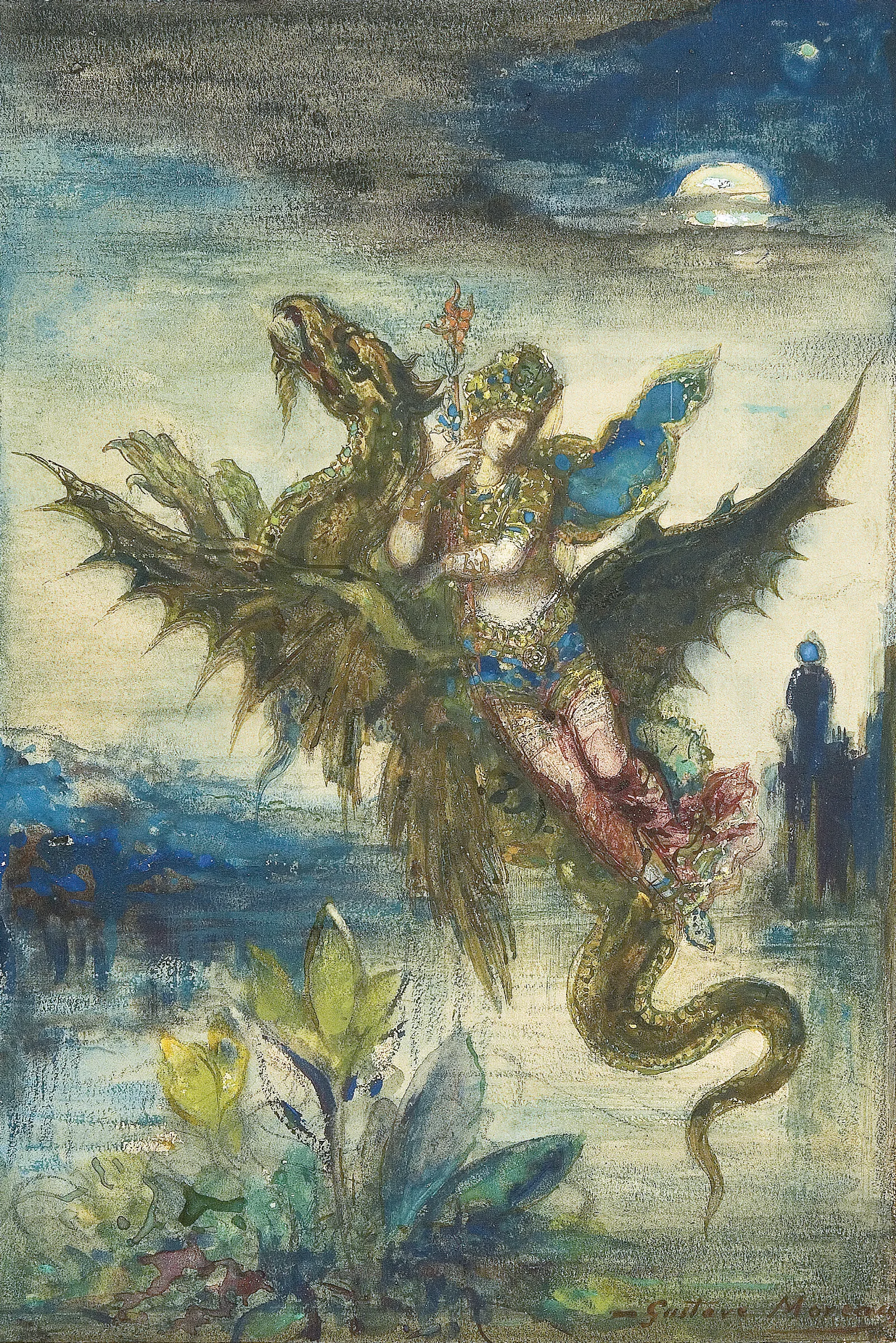 Dream Of The Orient Wall Art by Gustave Moreau - Canvas Print