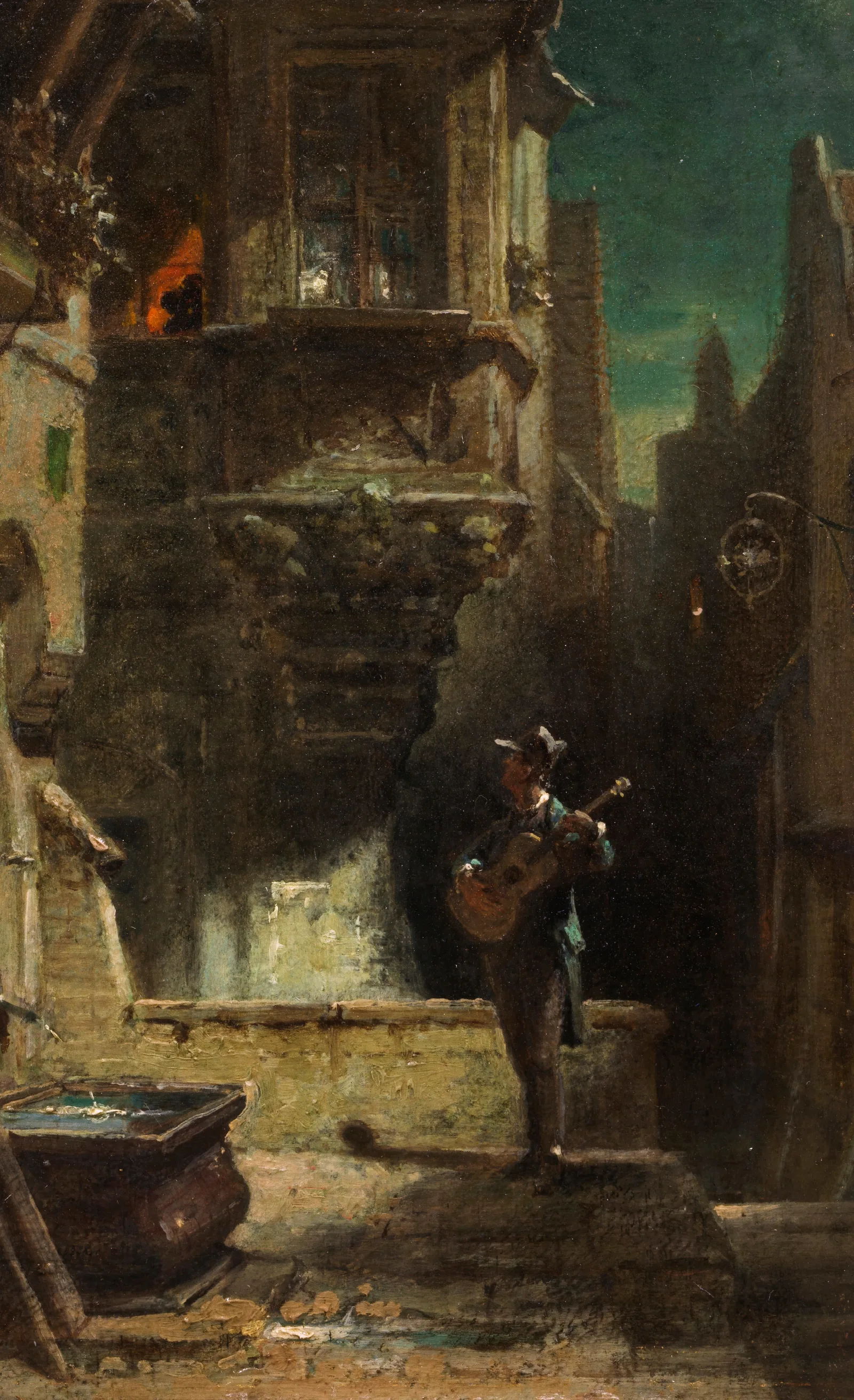 Das Standchen 4 Wall Art by Carl Spitzweg - Canvas Print