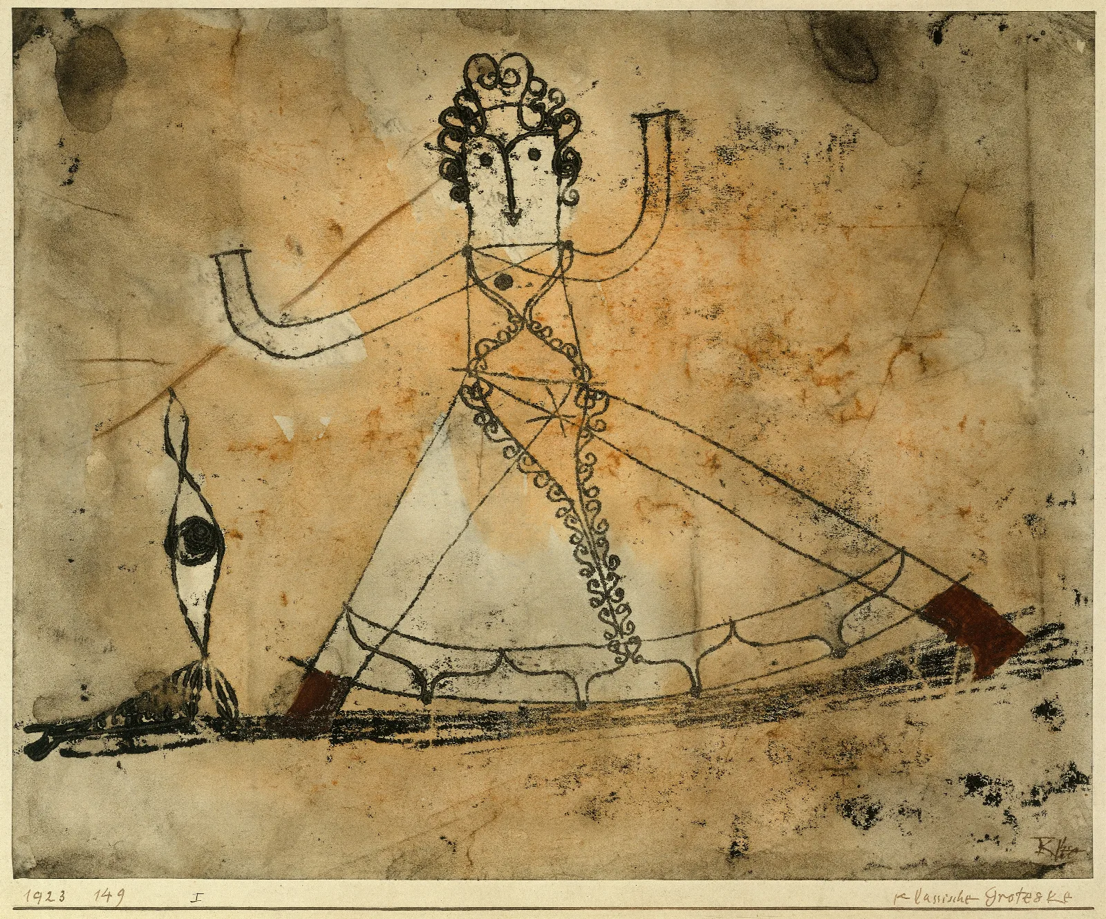 Classical Grotesque Wall Art by Paul Klee - Canvas Print