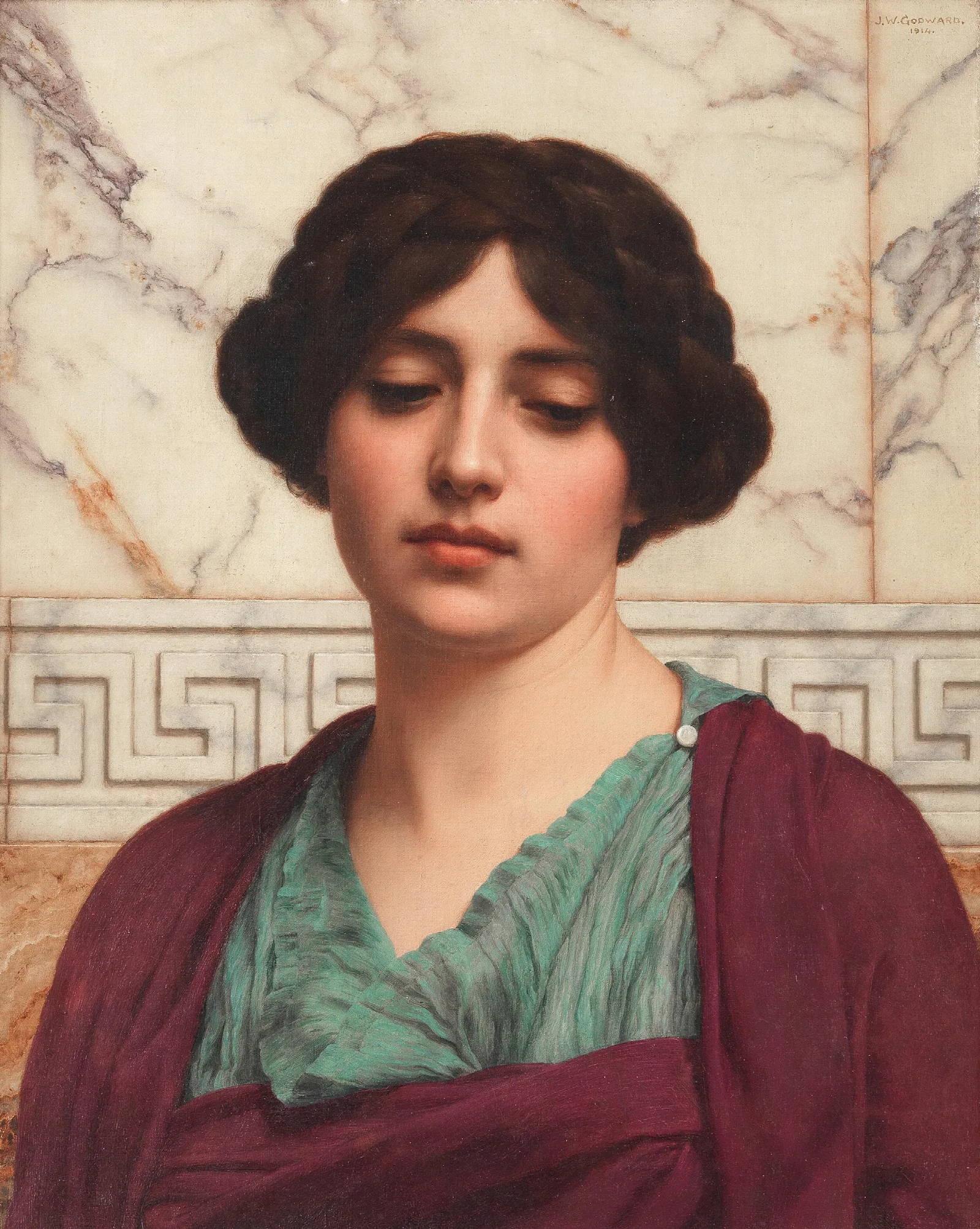 Stesicrate Wall Art by John William Godward - Canvas Print