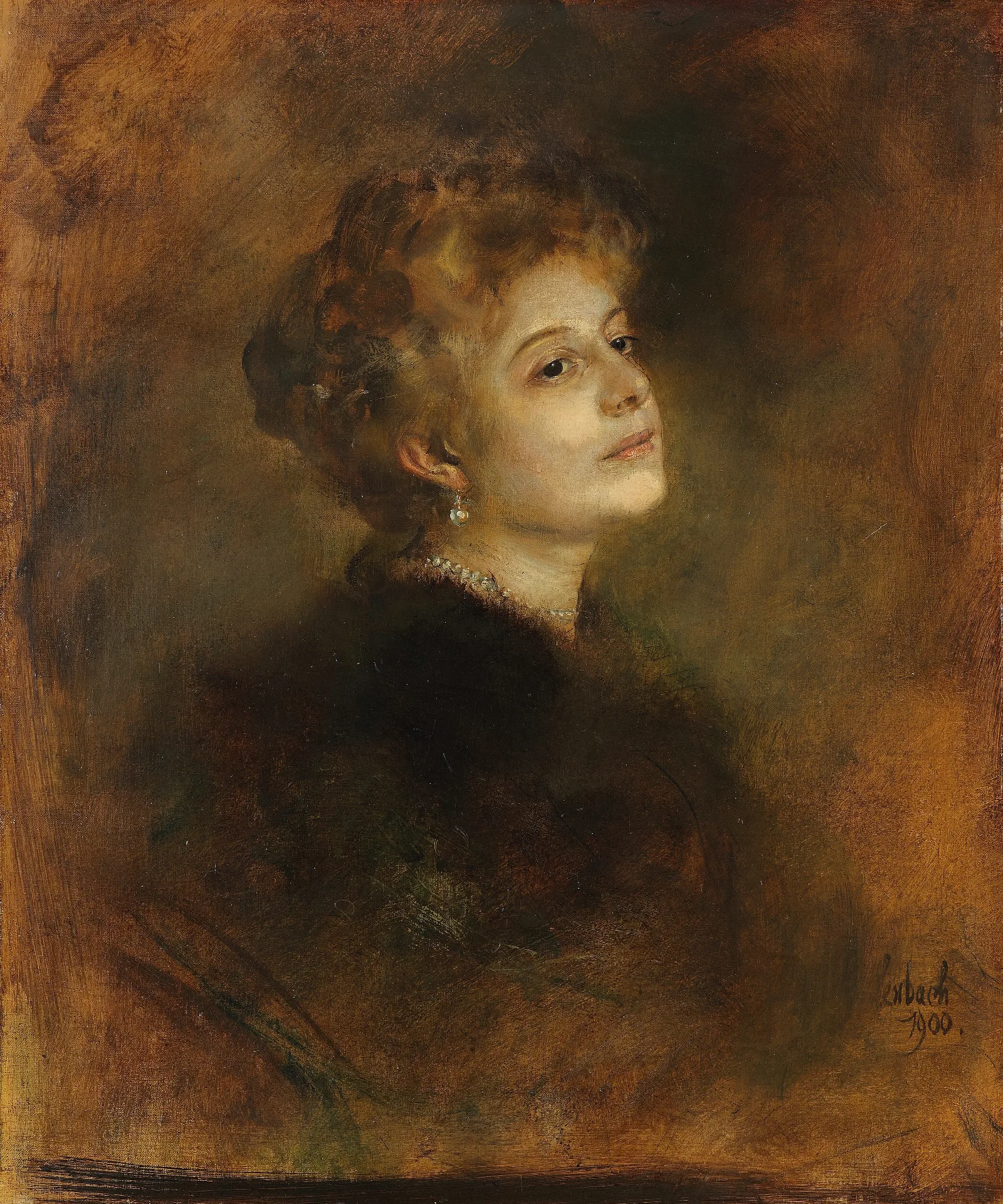 Lily Von Poschinger 2 Wall Art by Franz von Lenbach - Canvas Print