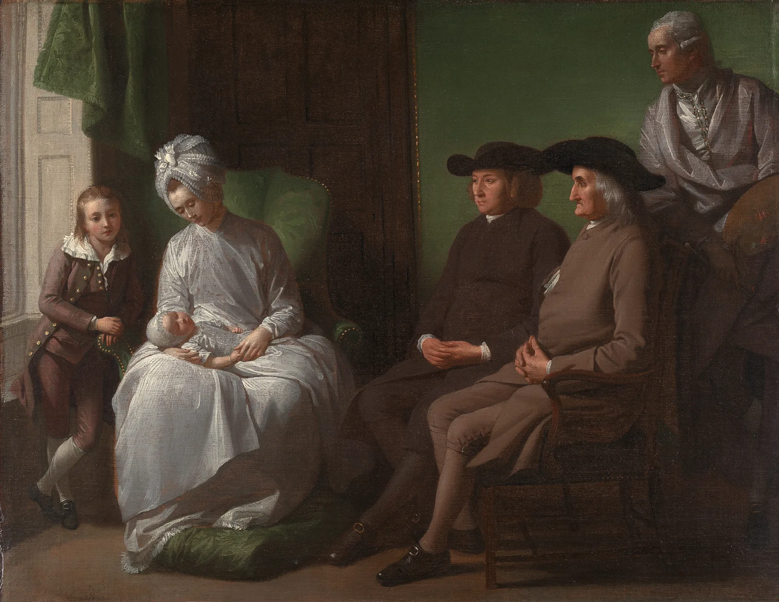 The Artist And His Family Wall Art by Benjamin West - Canvas Print