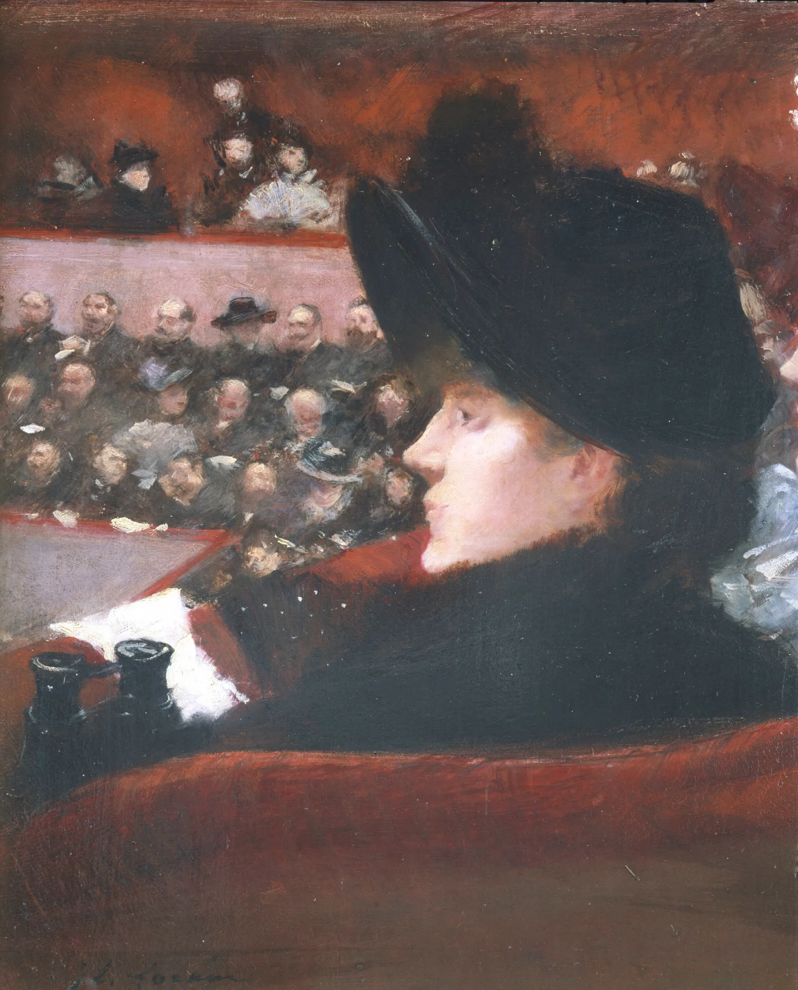 La Loge Wall Art by Jean-Louis Forain - Canvas Print
