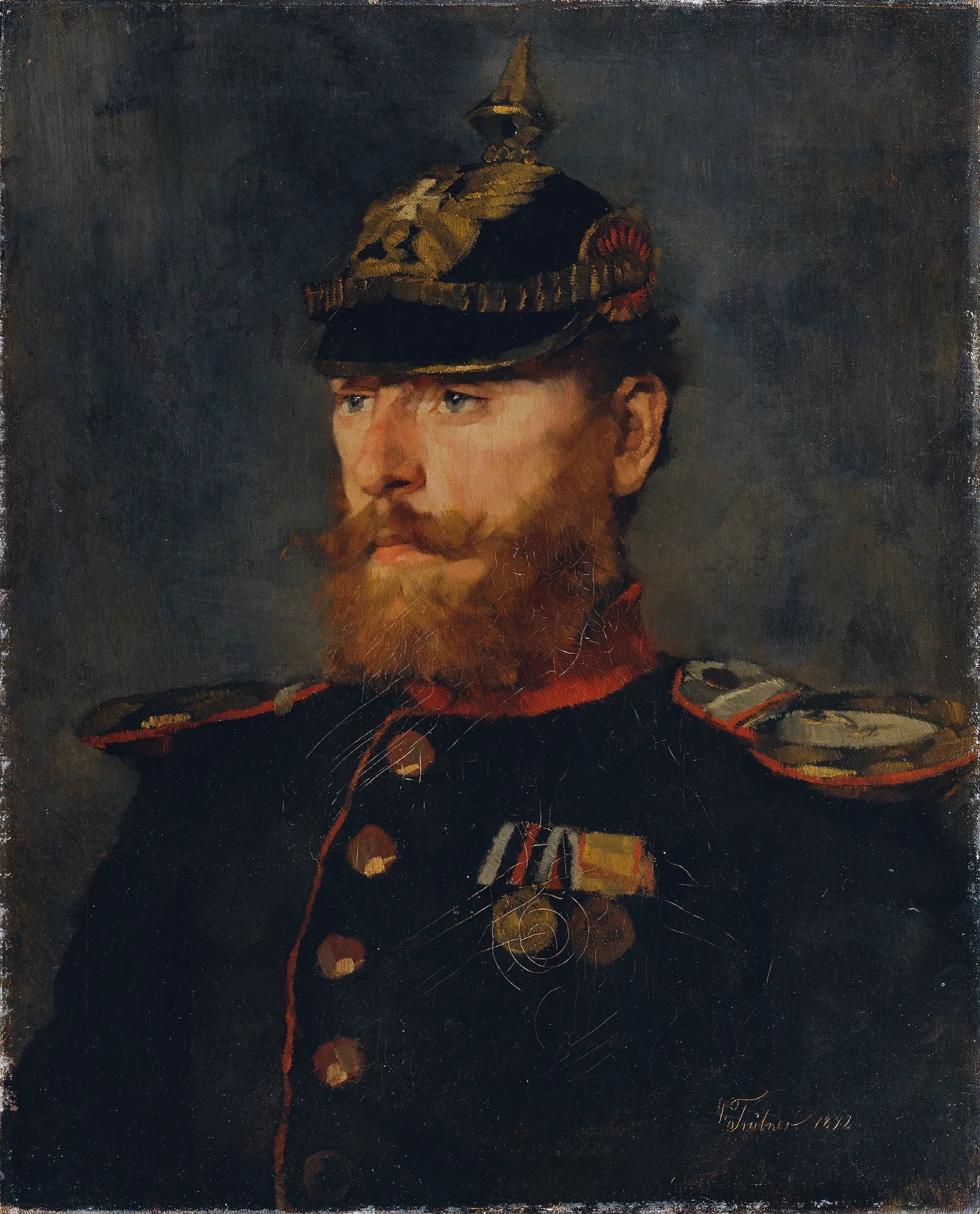 Landwehroffizier Wall Art by Wilhelm Trübner - Canvas Print