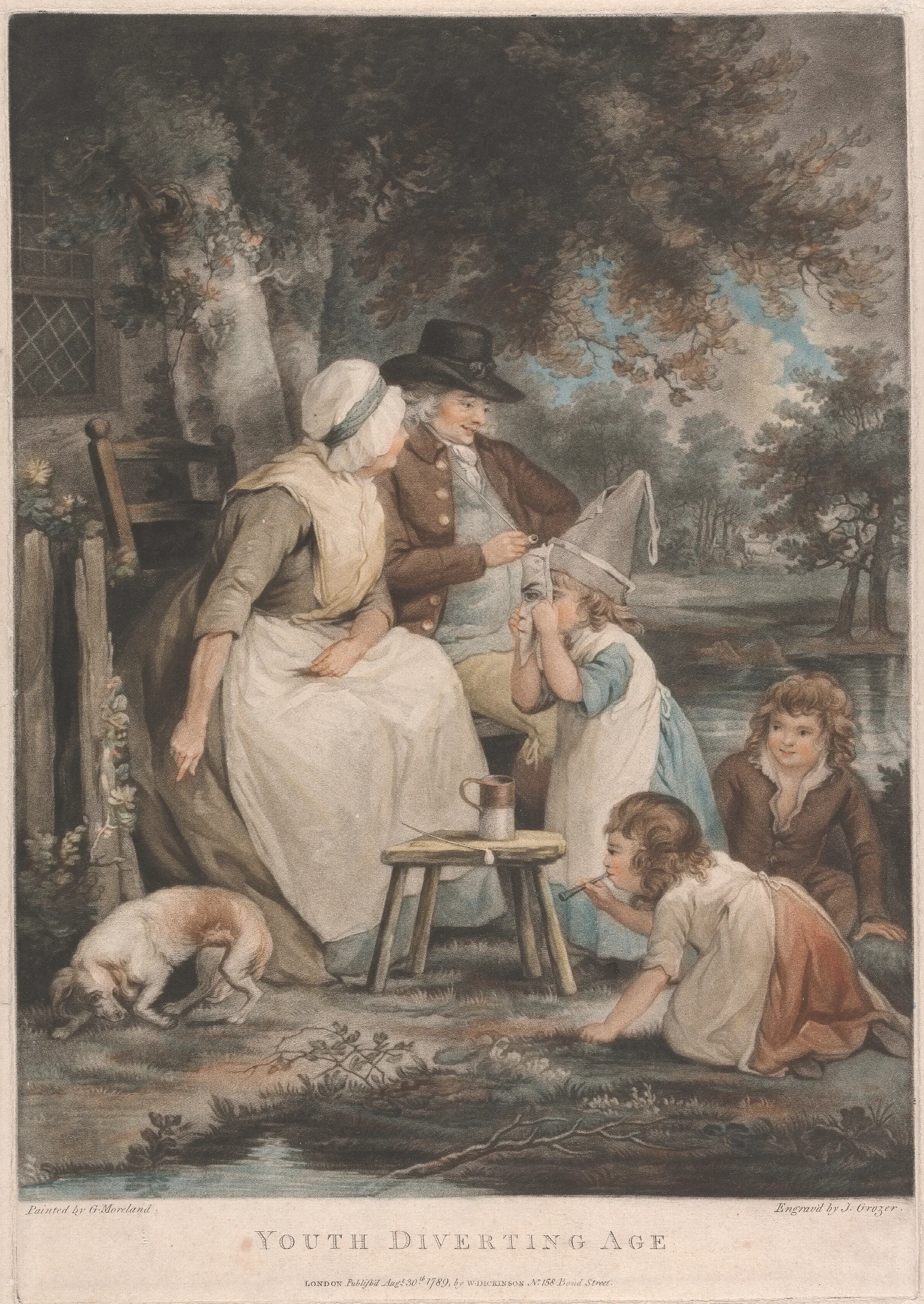 Youth Diverting Age Wall Art by George Morland - Canvas Print