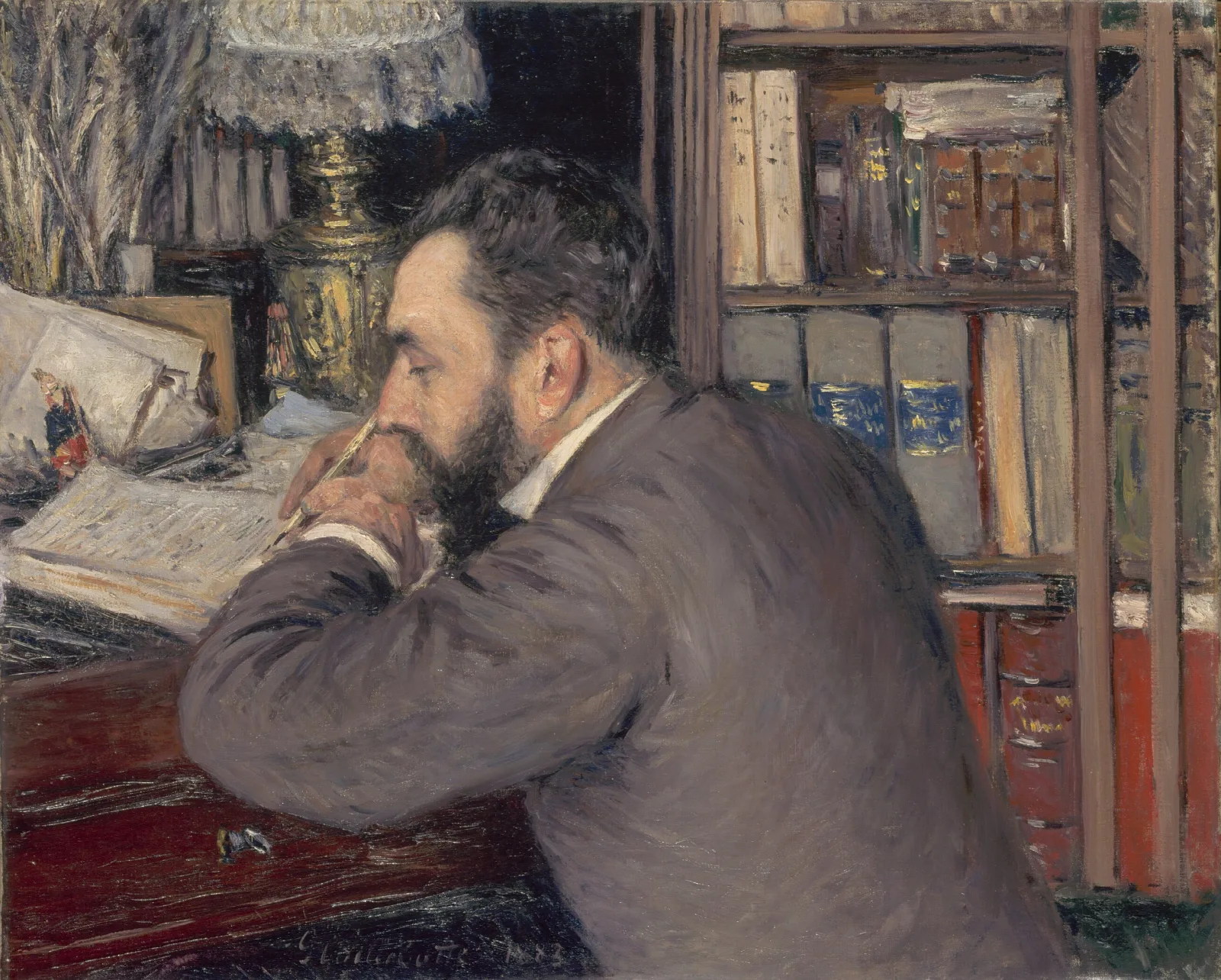 Henri Cordier Wall Art by Gustave Caillebotte - Canvas Print