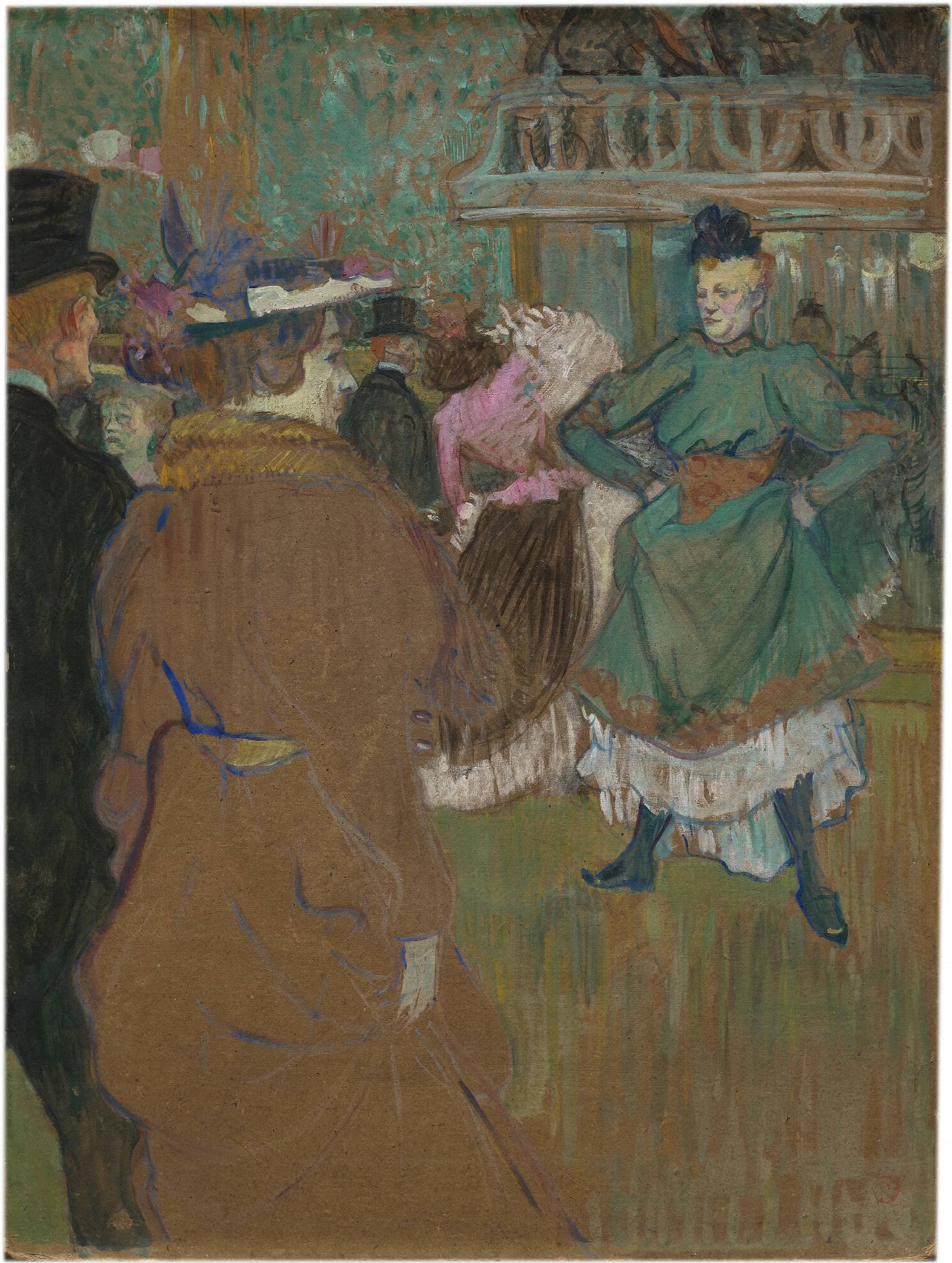 Quadrille At The Moulin Rouge Wall Art by Henri de Toulouse-Lautrec - Canvas Print