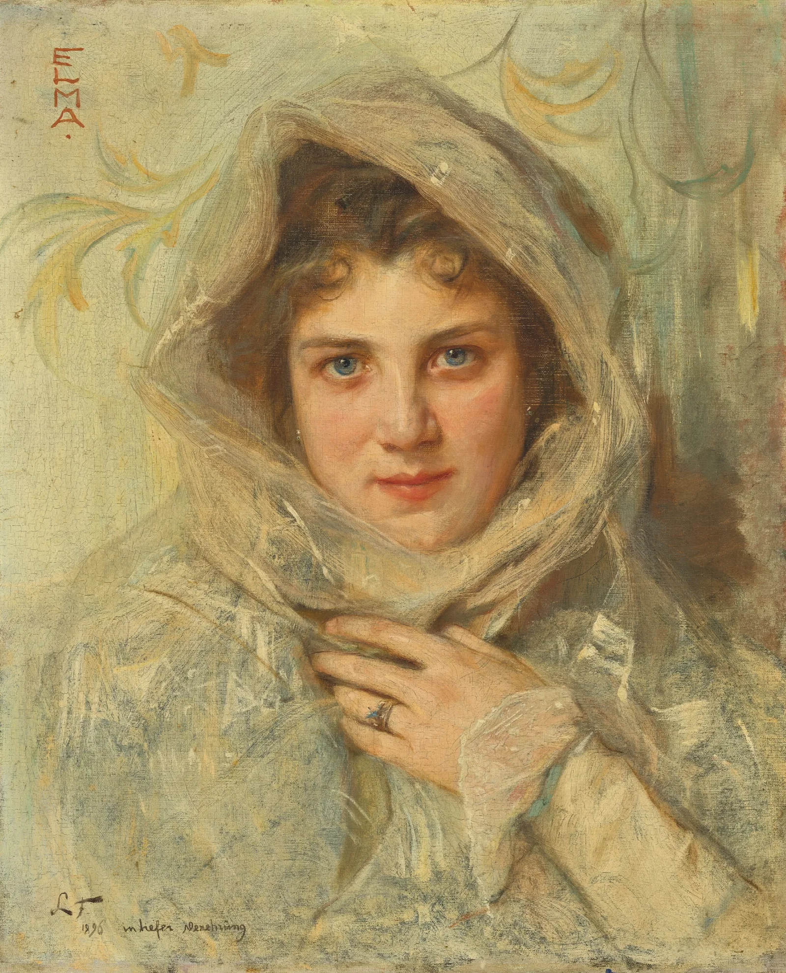 Portrait Of Wilhelmine Preetorius Wall Art by Philip Alexius de László - Canvas Print