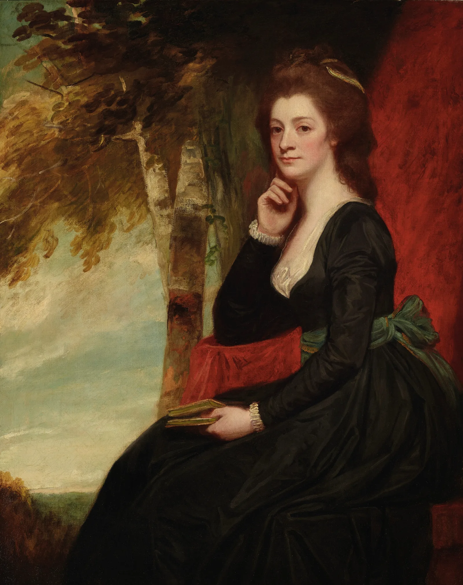 Portrait Of A Lady Traditionally Identified As Anne Countess Of Clare Wall Art by George Romney - Canvas Print