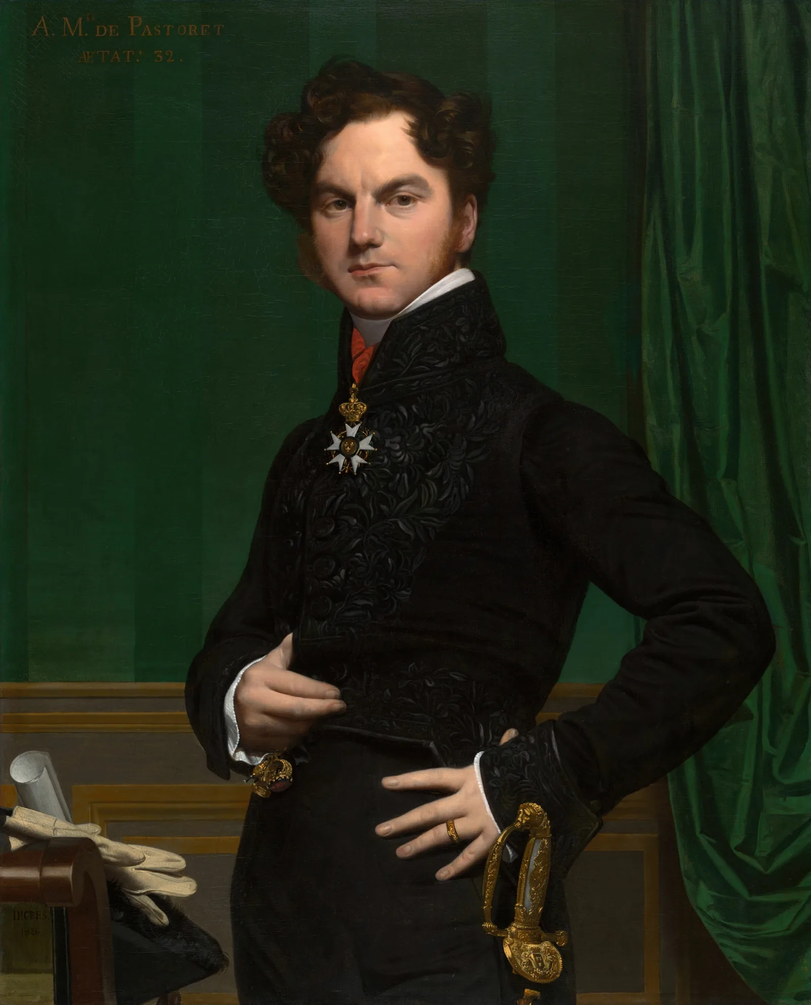 Amedee David The Comte De Pastoret Wall Art by Jean Auguste Dominique Ingres - Canvas Print