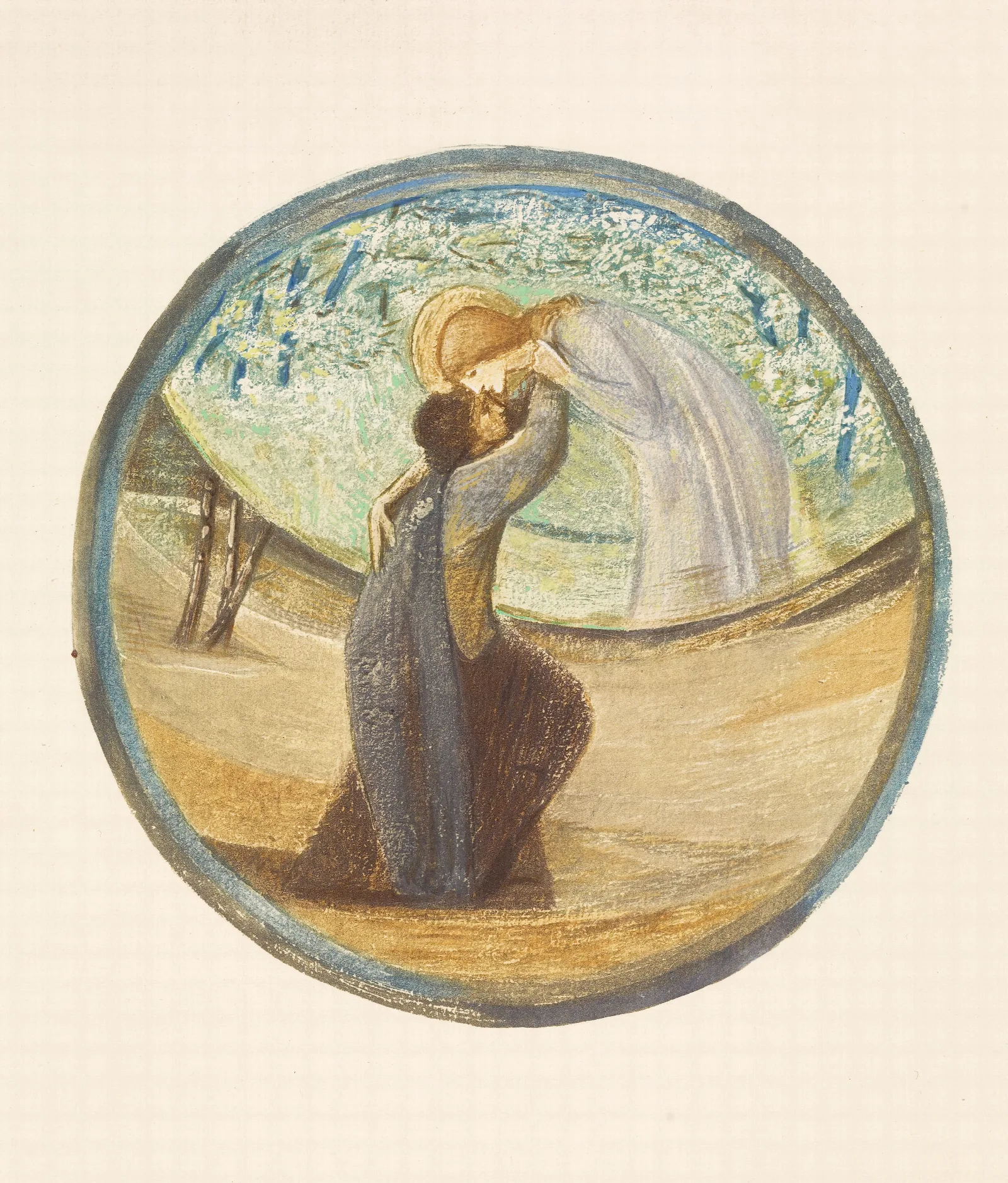 Golden Greeting Wall Art by Sir Edward Coley Burne-Jones - Canvas Print