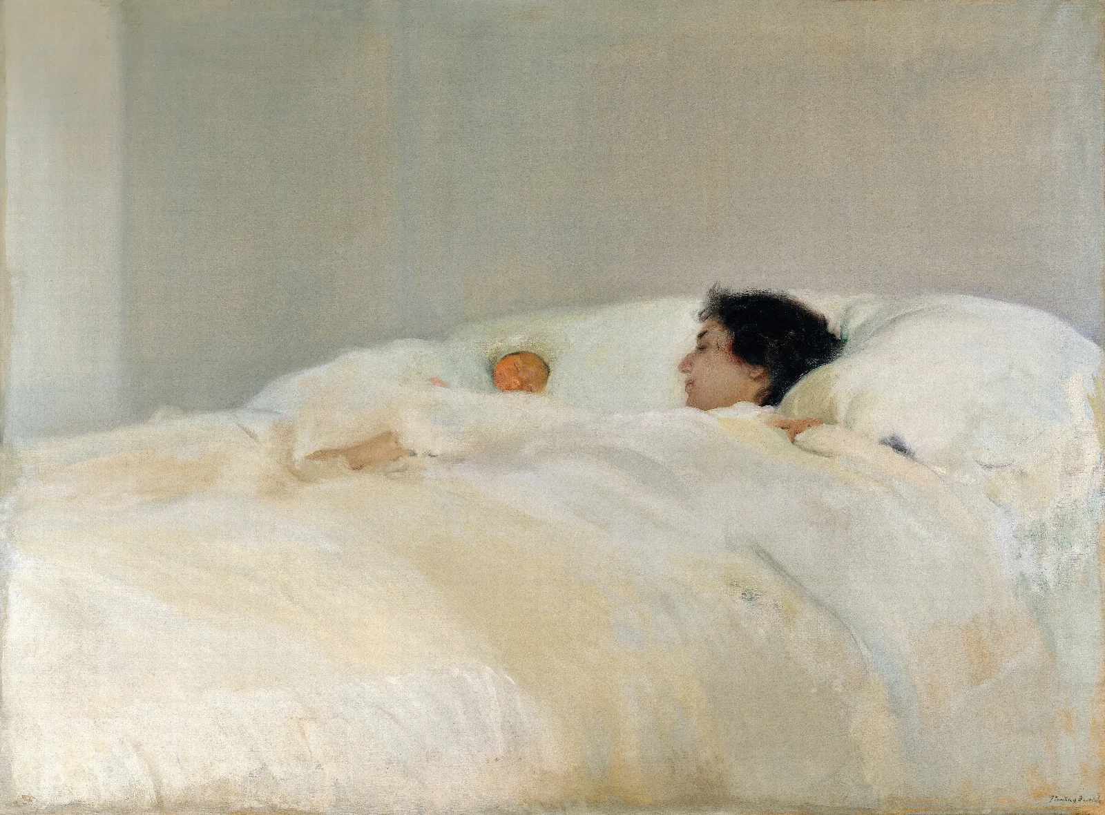 Mother 7 Wall Art by Joaquín Sorolla - Canvas Print