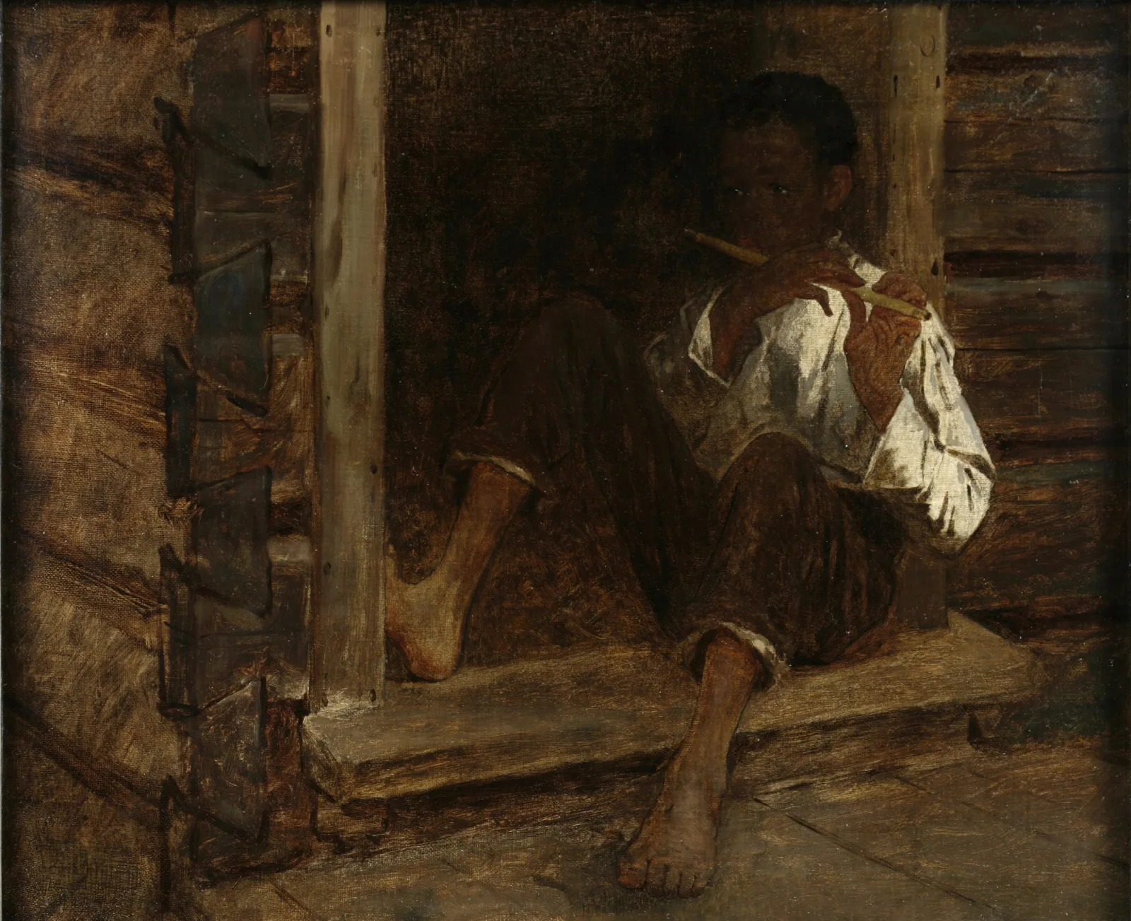 Negro Boy Wall Art by Eastman Johnson - Canvas Print
