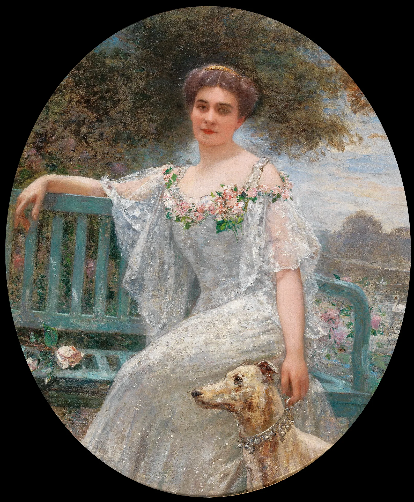 Damenportrait Wall Art by Henri Gervex - Canvas Print