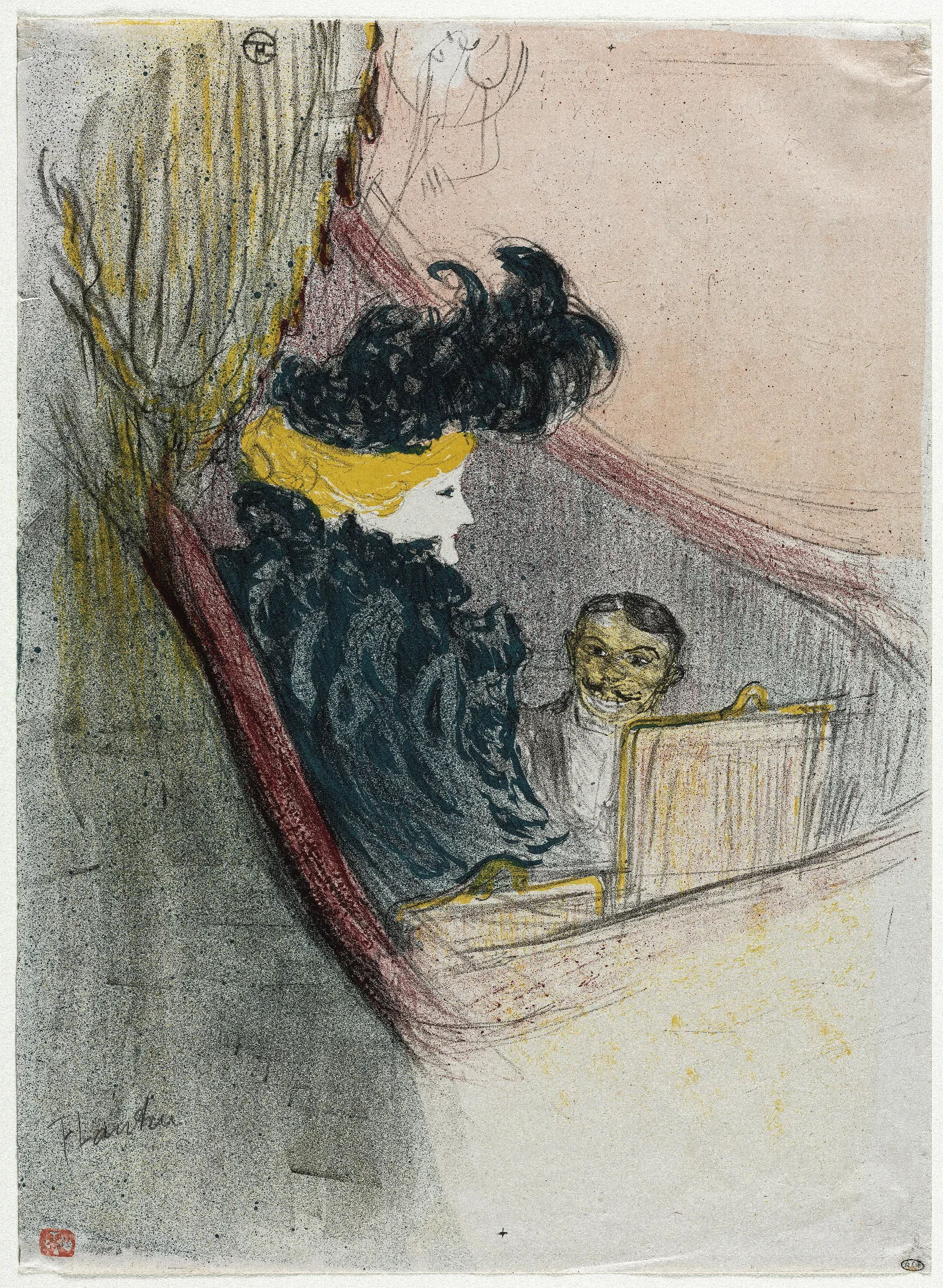 A Princely Idyl Clara Ward Wall Art by Henri de Toulouse-Lautrec - Canvas Print