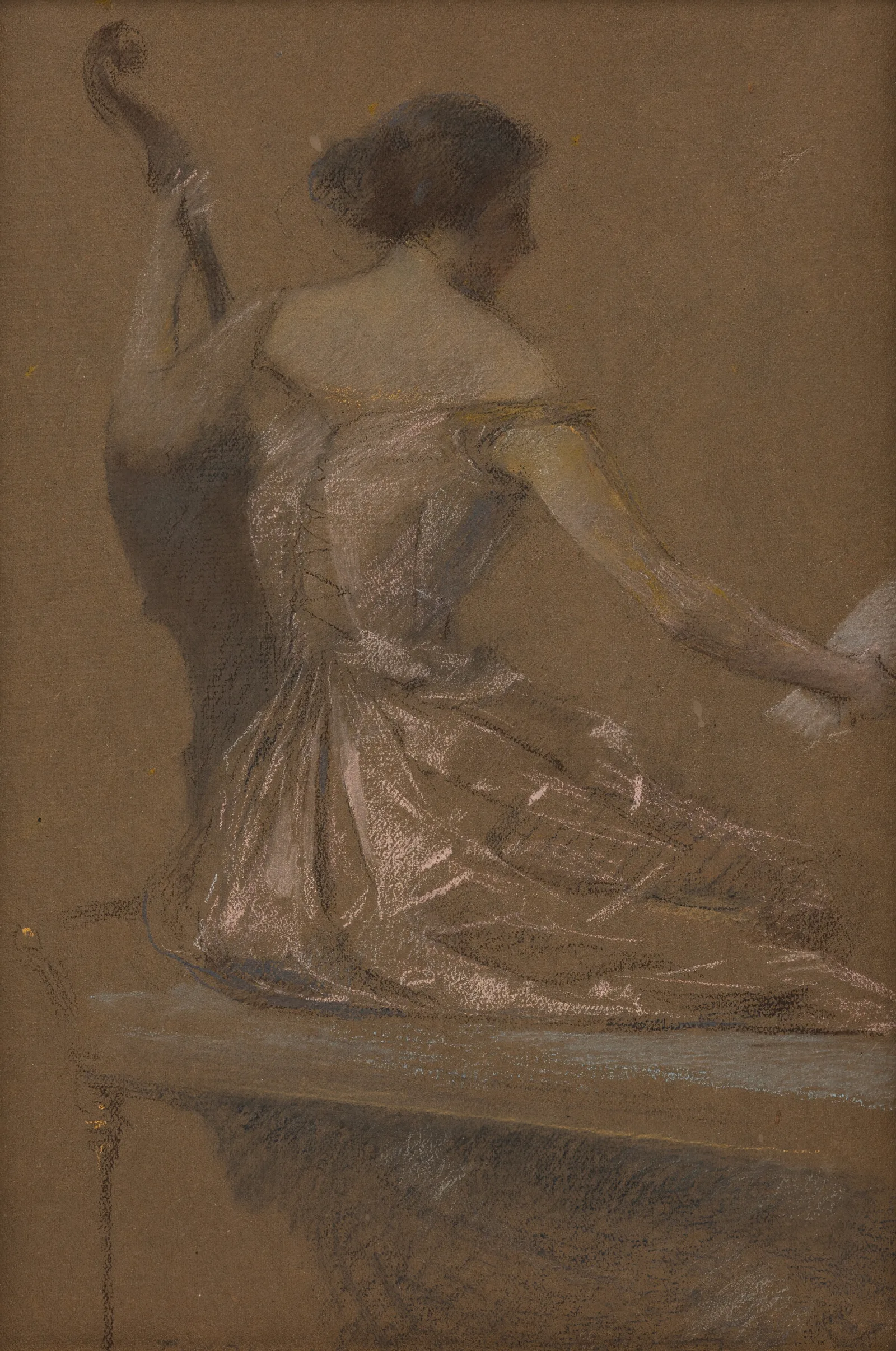 The Musician 8 Wall Art by Thomas Wilmer Dewing - Canvas Print