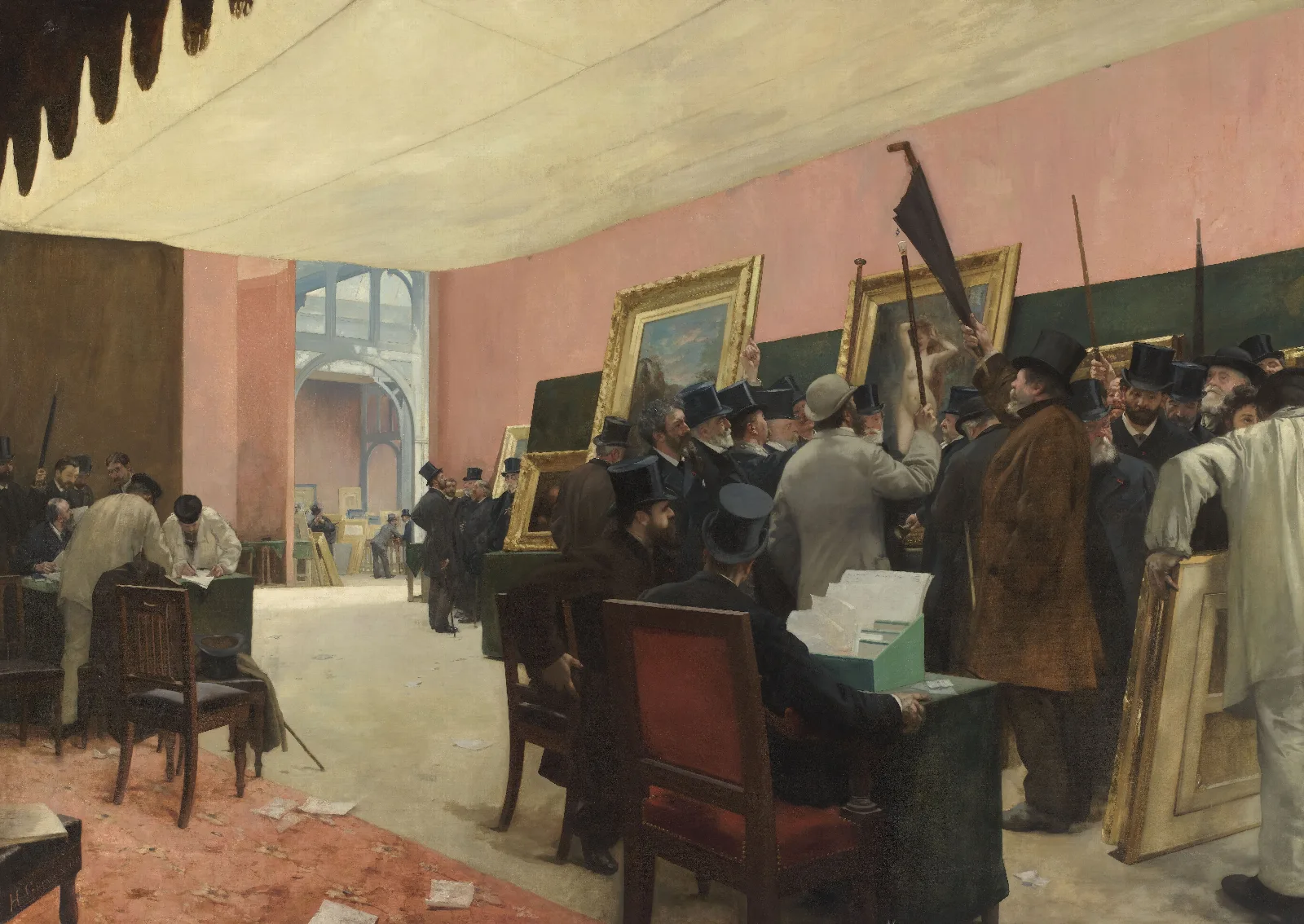 A Session Of The Painting Jury Wall Art by Henri Gervex - Canvas Print
