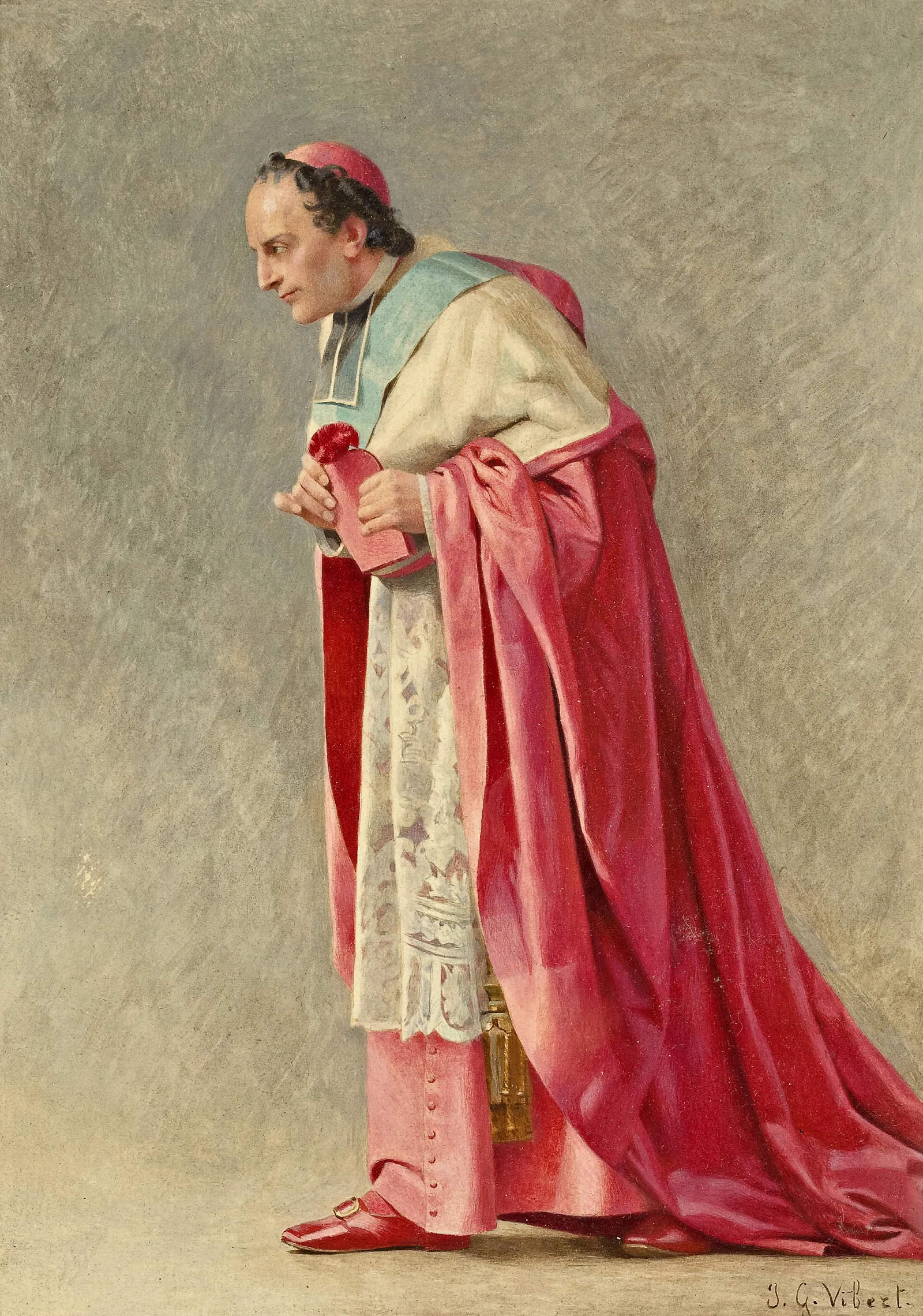 The Cardinal Wall Art by Jehan Georges Vibert - Canvas Print