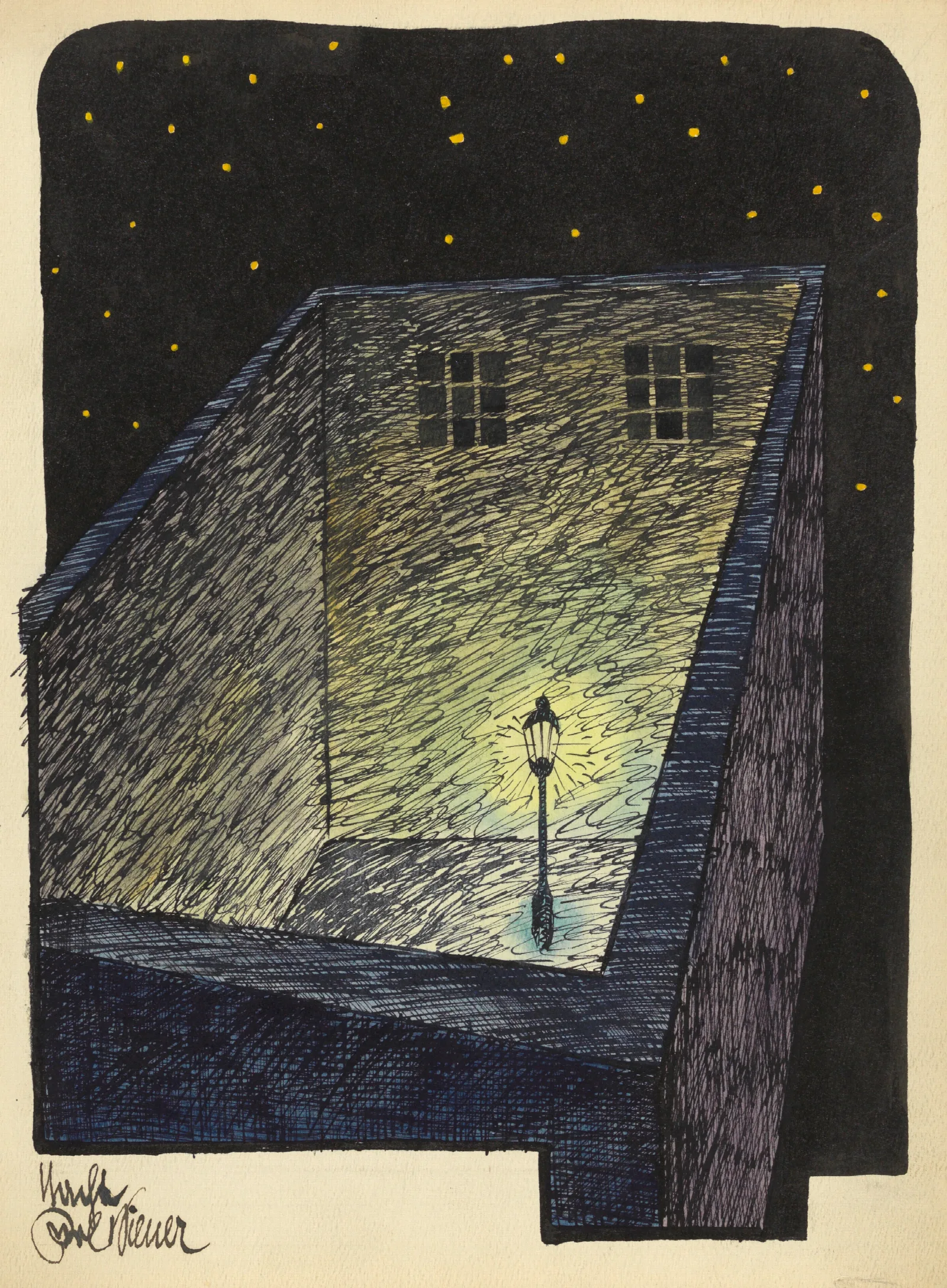 Nacht 2 Wall Art by Karl Wiener - Canvas Print