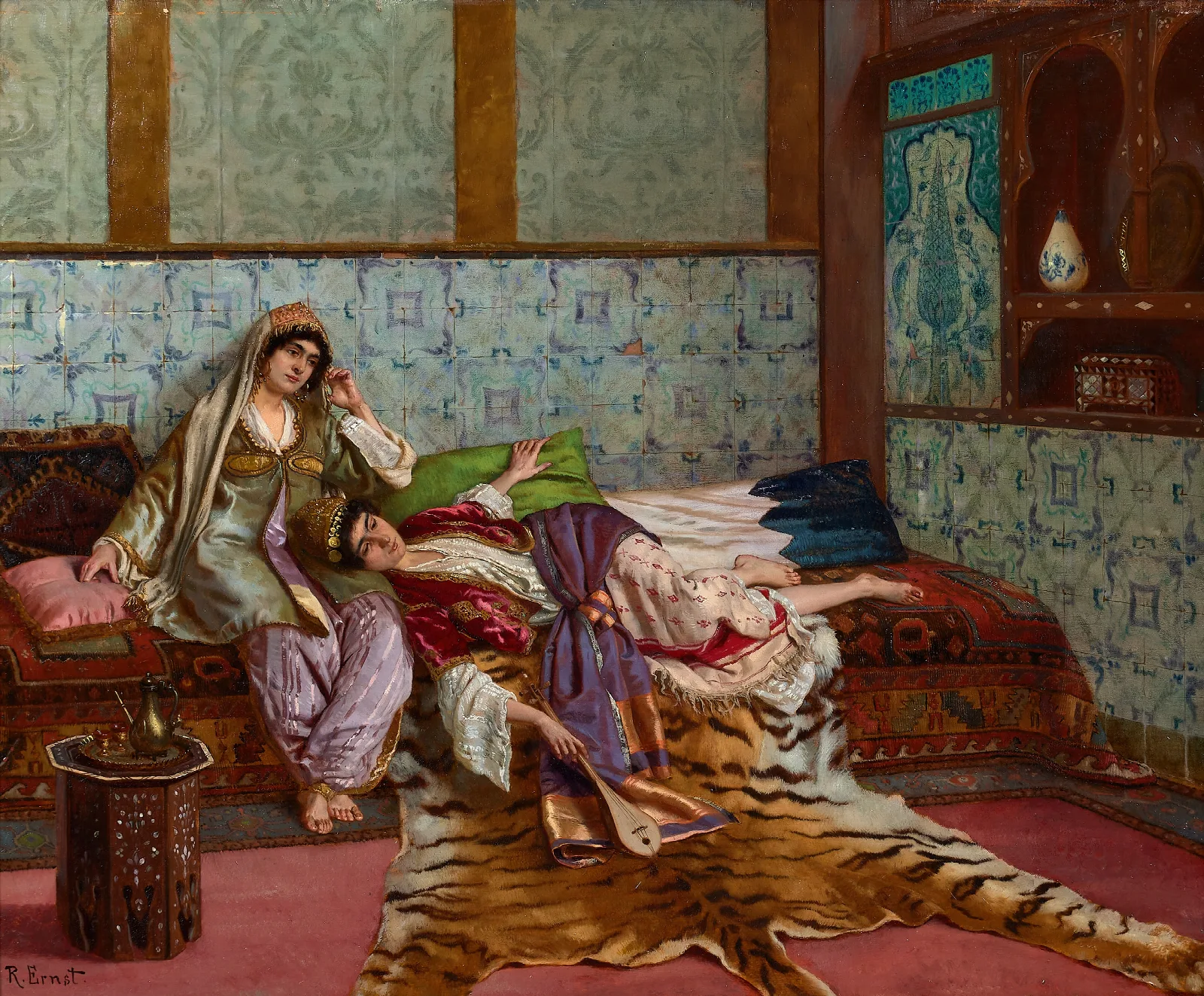 La Musicienne 3 Wall Art by Rudolf Ernst - Canvas Print