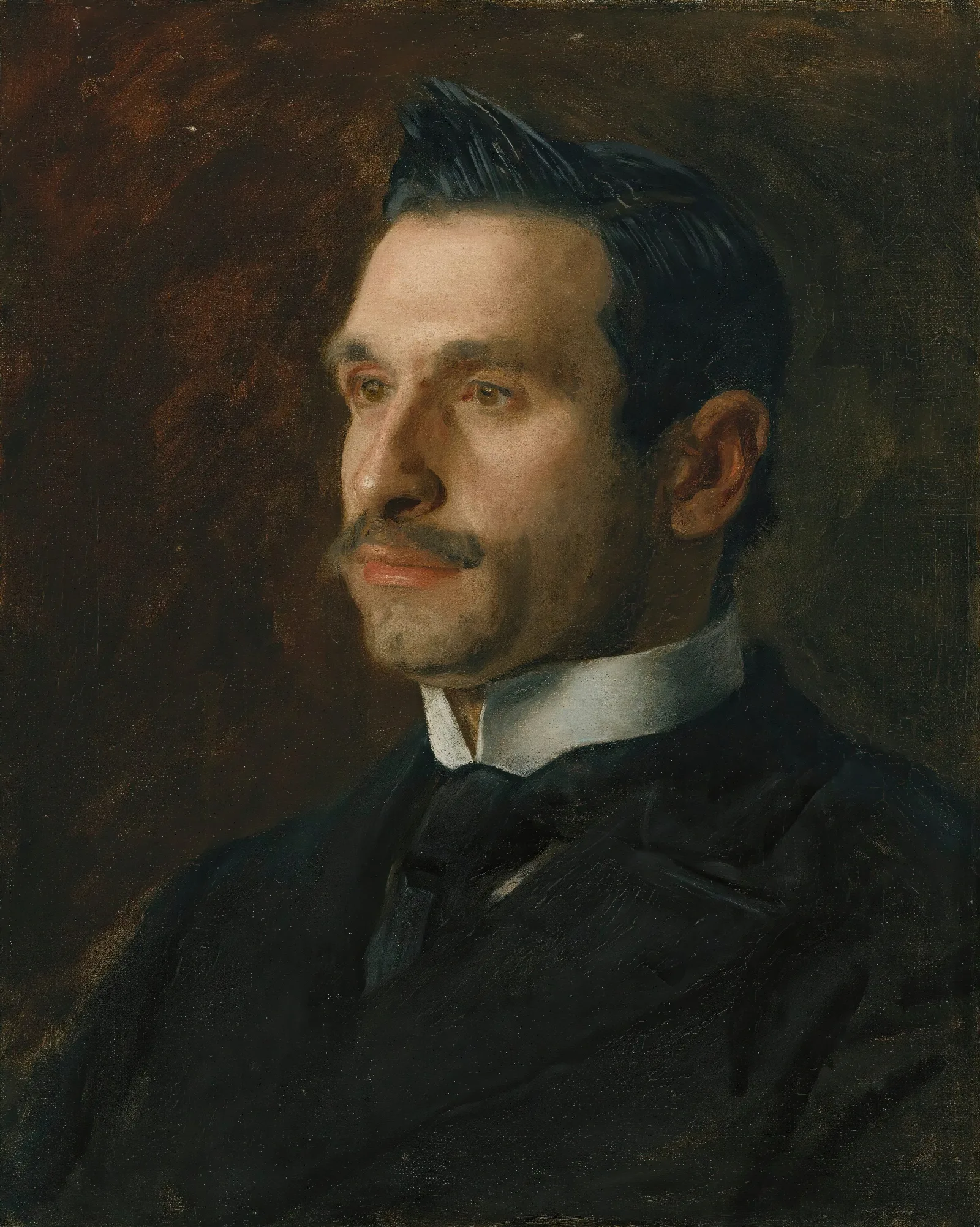 Portrait Of Francesco Romano Wall Art by Thomas Eakins - Canvas Print