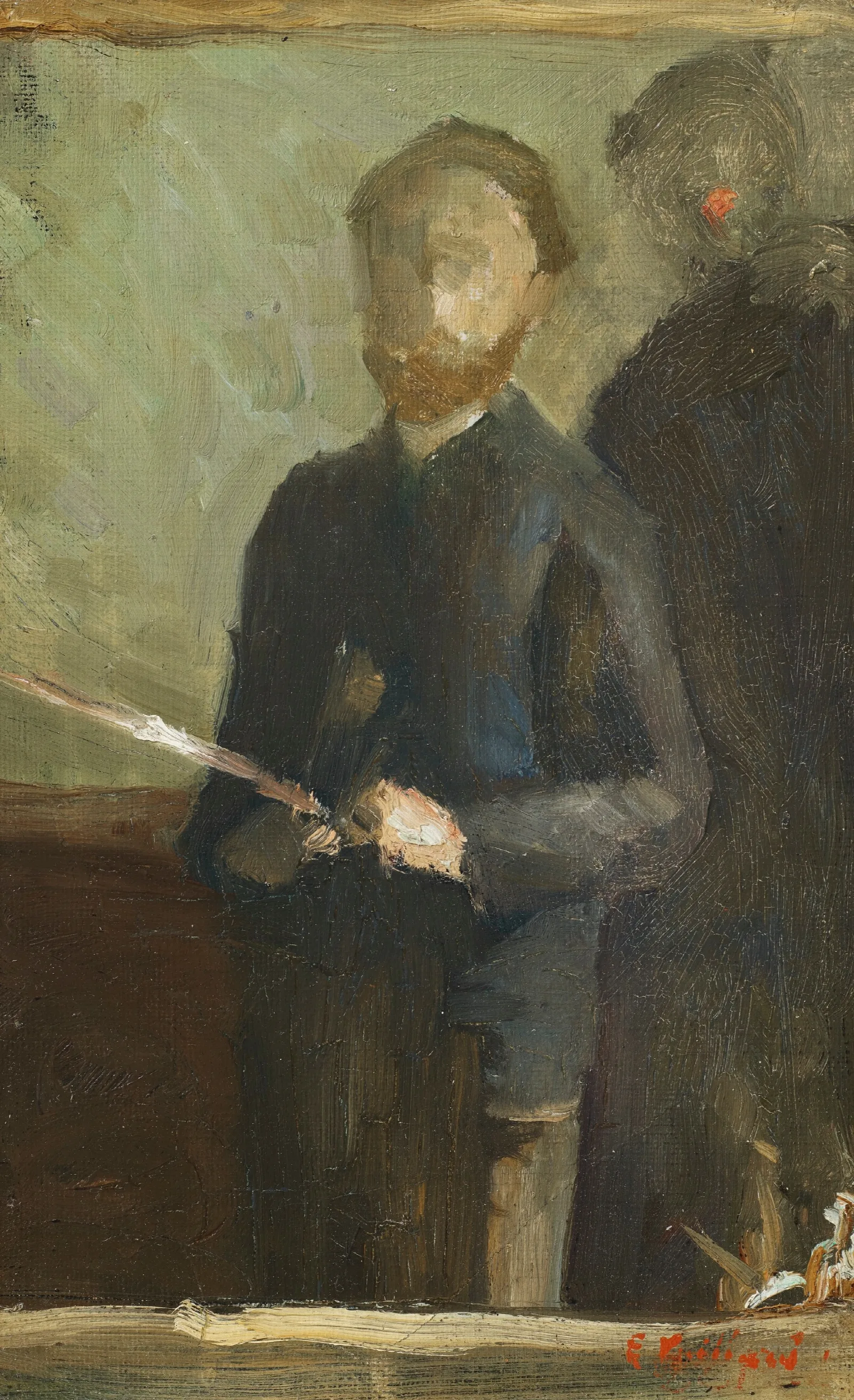 Etude Pour Autoportrait Avec Waroquy Wall Art by Édouard Vuillard - Canvas Print