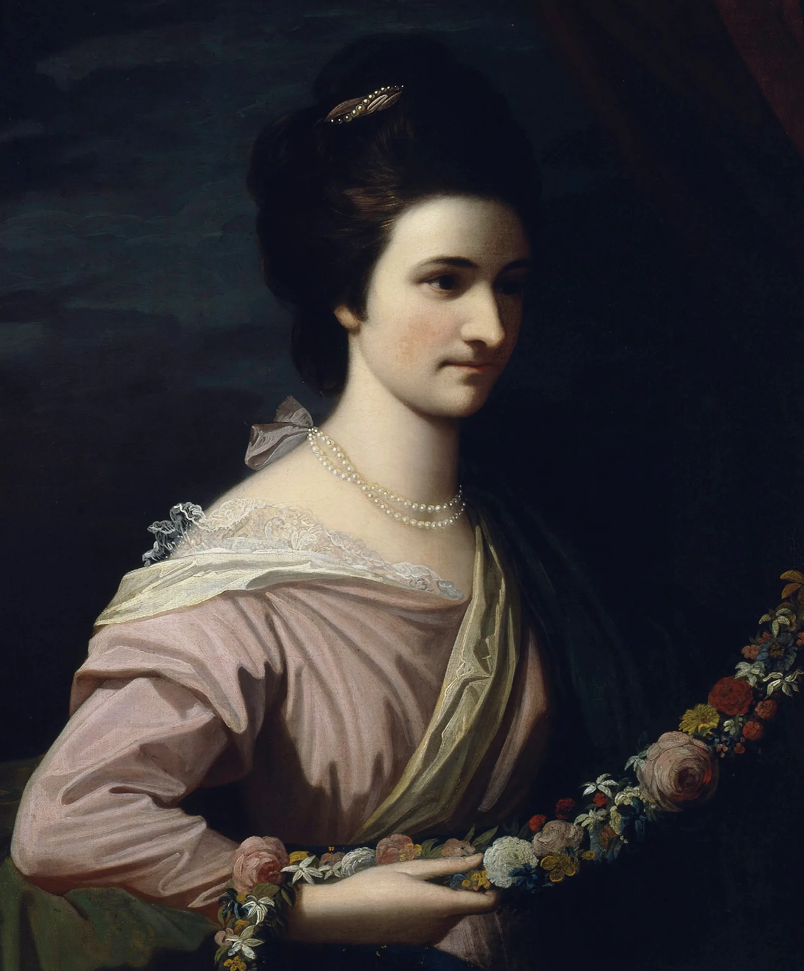Miss Elizabeth Milward Wall Art by Benjamin West - Canvas Print