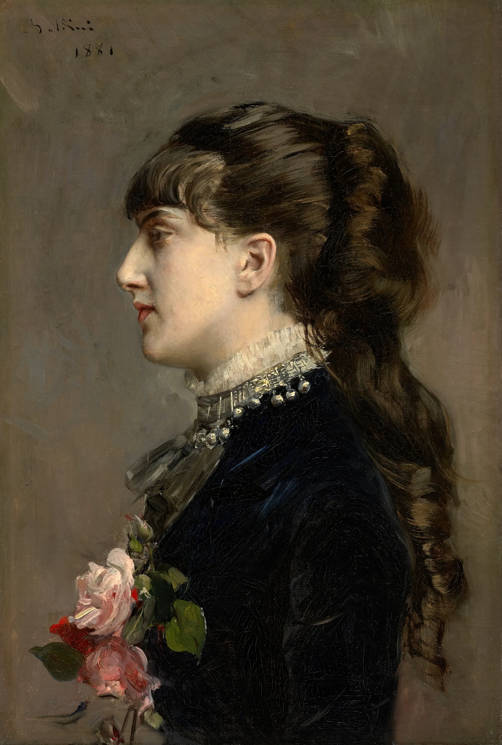 Madame Celine Leclanche Wall Art by Giovanni Boldini - Canvas Print