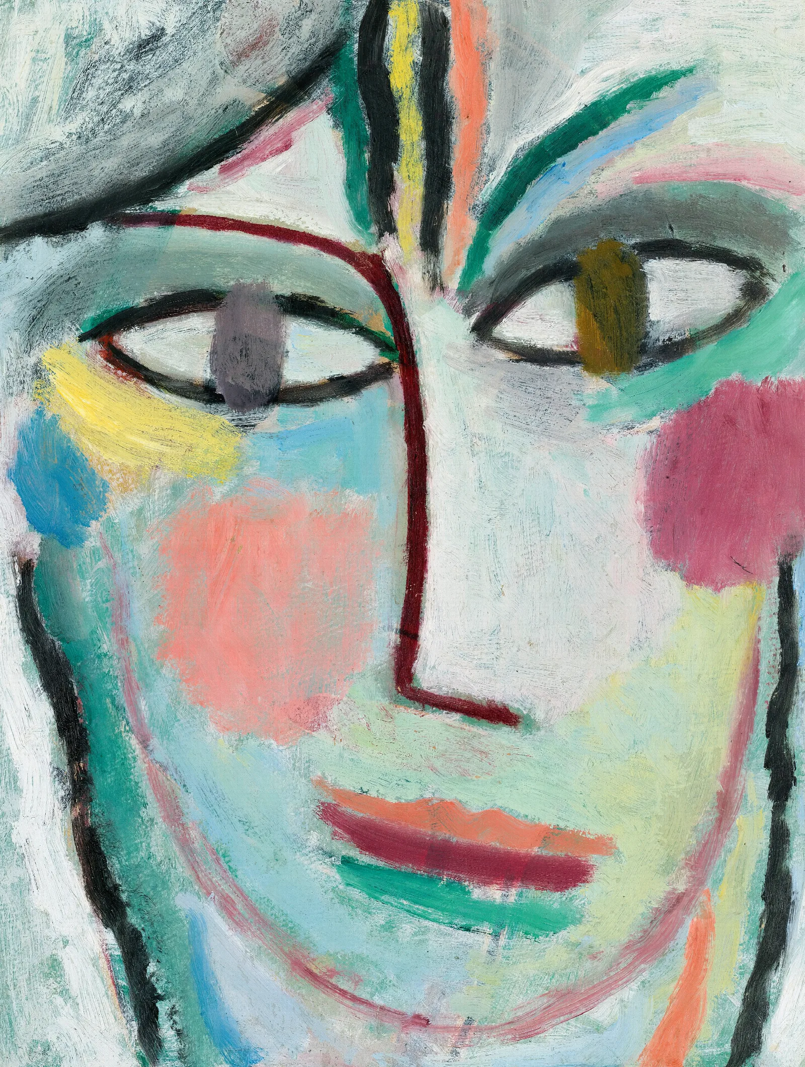 Head Of A Woman Femina Wall Art by Alexej von Jawlensky - Canvas Print