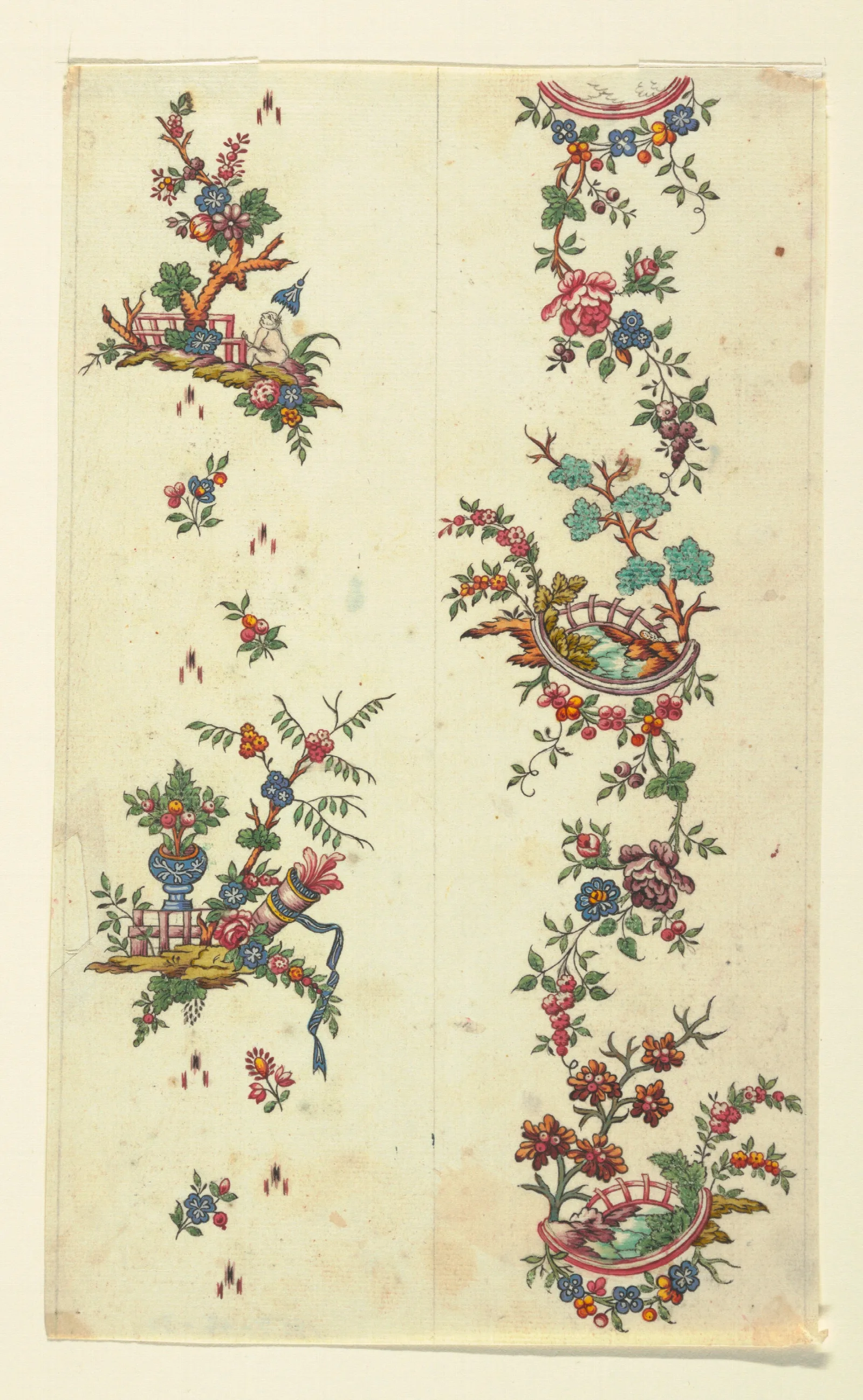 Floral Design For Printed Textile Pl Xxxi by Mikuláš Galanda - Canvas Print