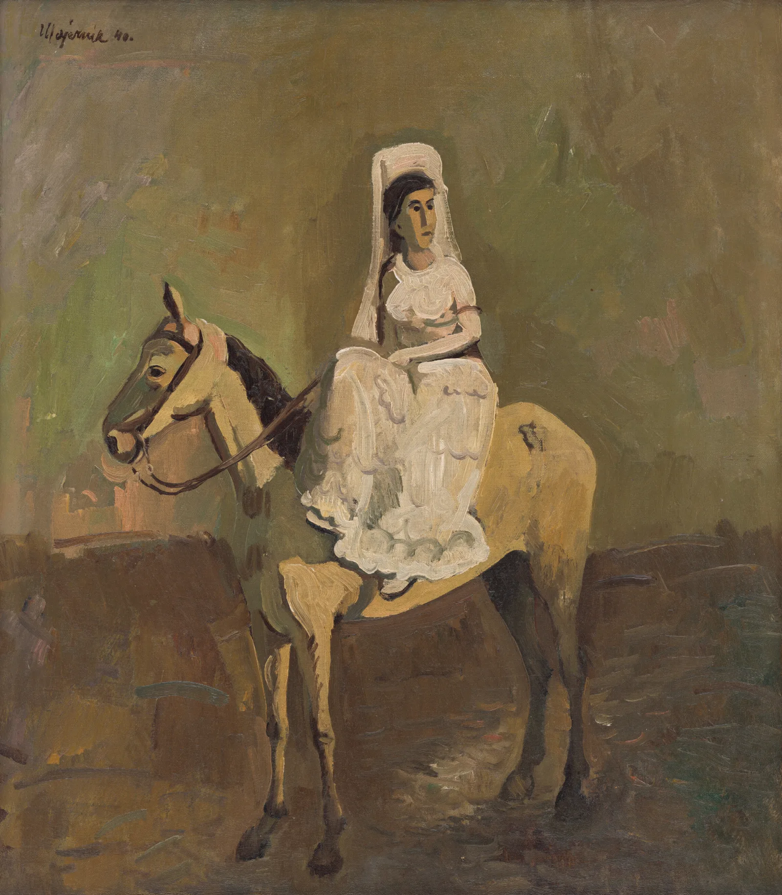 Equestrienne Wall Art by Cyprián Majerník - Canvas Print