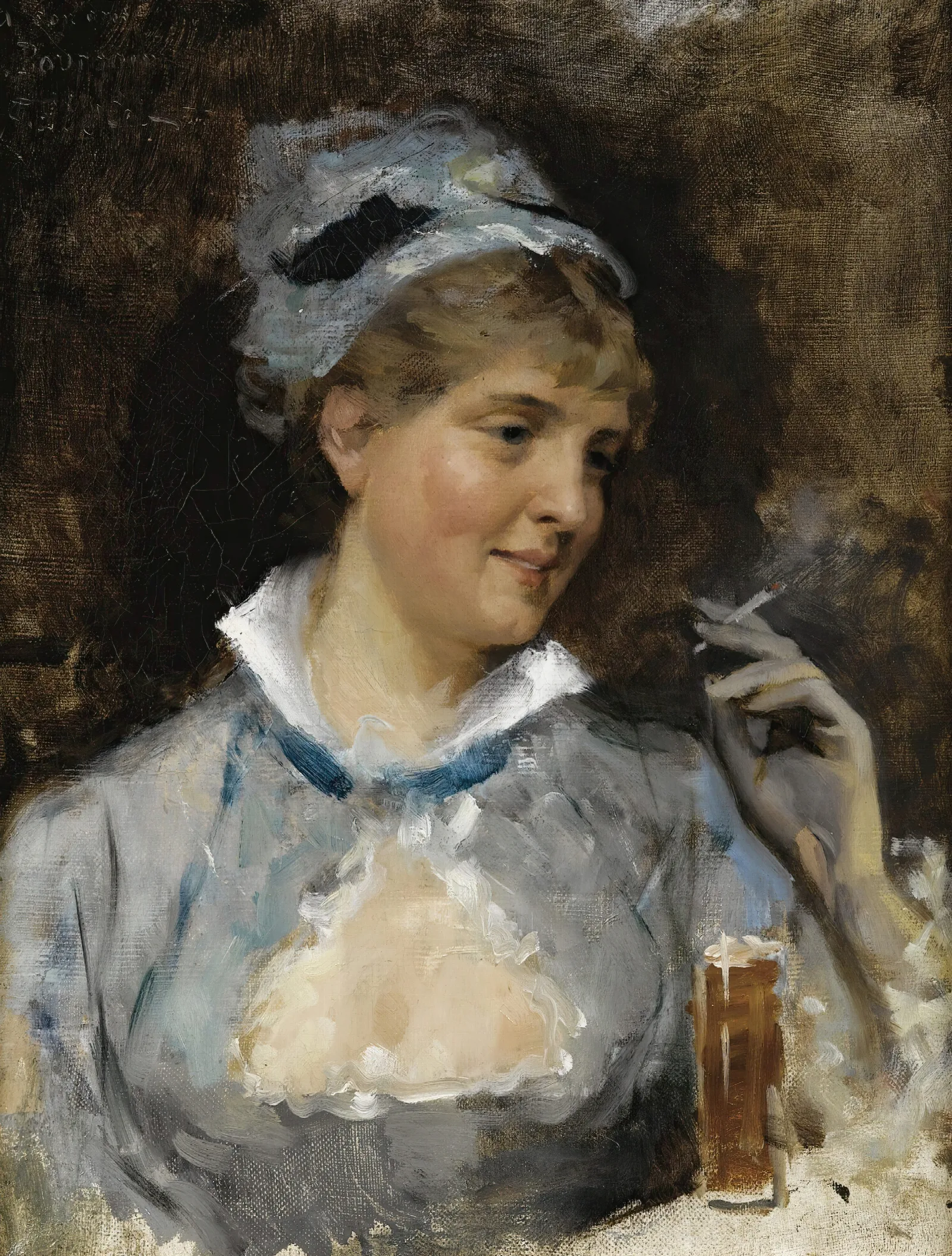 Au Bar Wall Art by Albert Edelfelt - Canvas Print