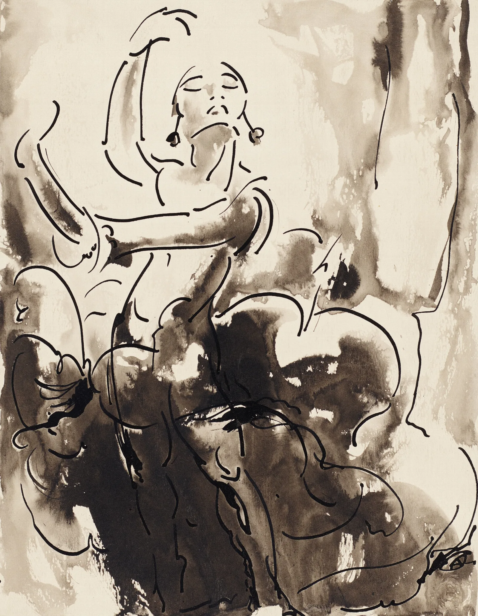 Dansende Vrouw 3 Wall Art by Alfred Ost - Canvas Print