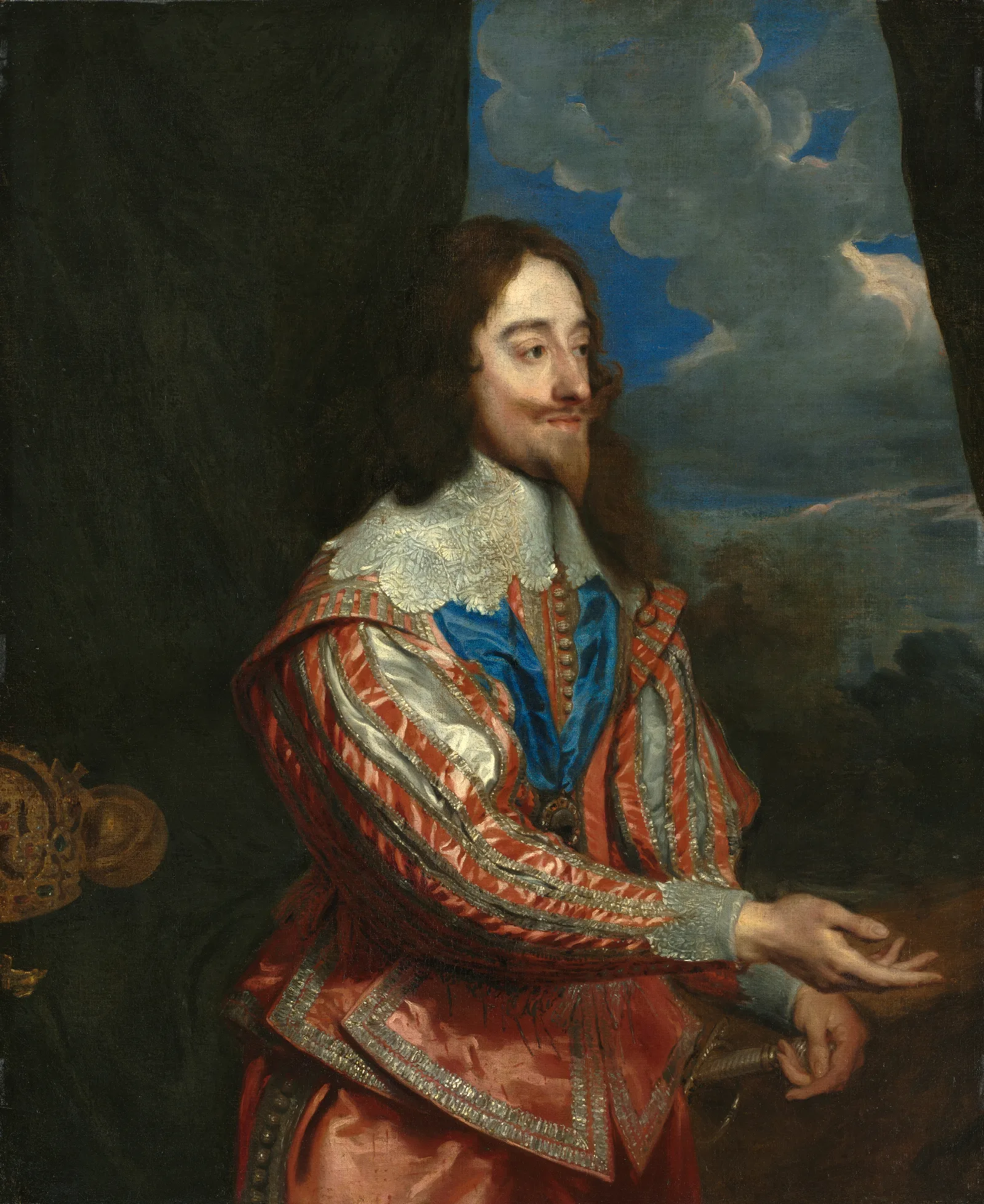 Portrait Of Charles I 1600 1649 Wall Art by Anthony van Dyck - Canvas Print
