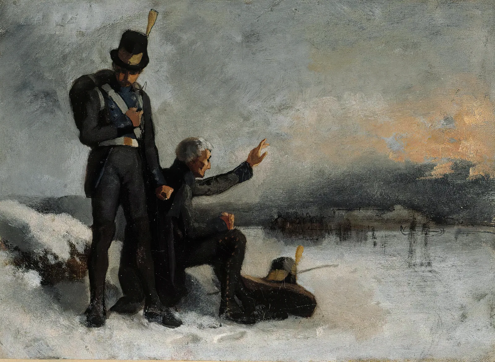 Scene From The Finnish War Wall Art by Albert Edelfelt - Canvas Print