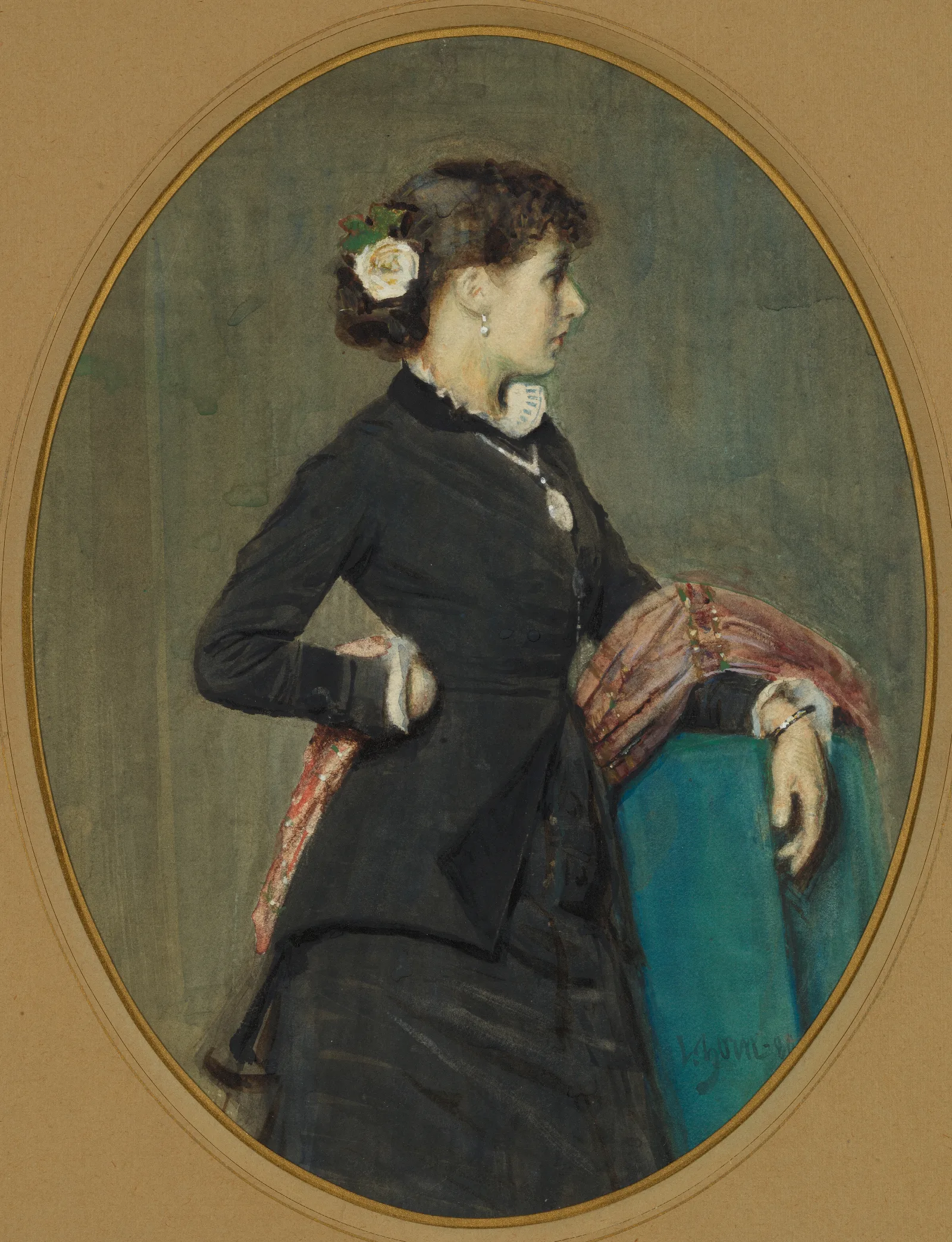 Portrait Of Miss Nystrom Wall Art by Anders Zorn - Canvas Print