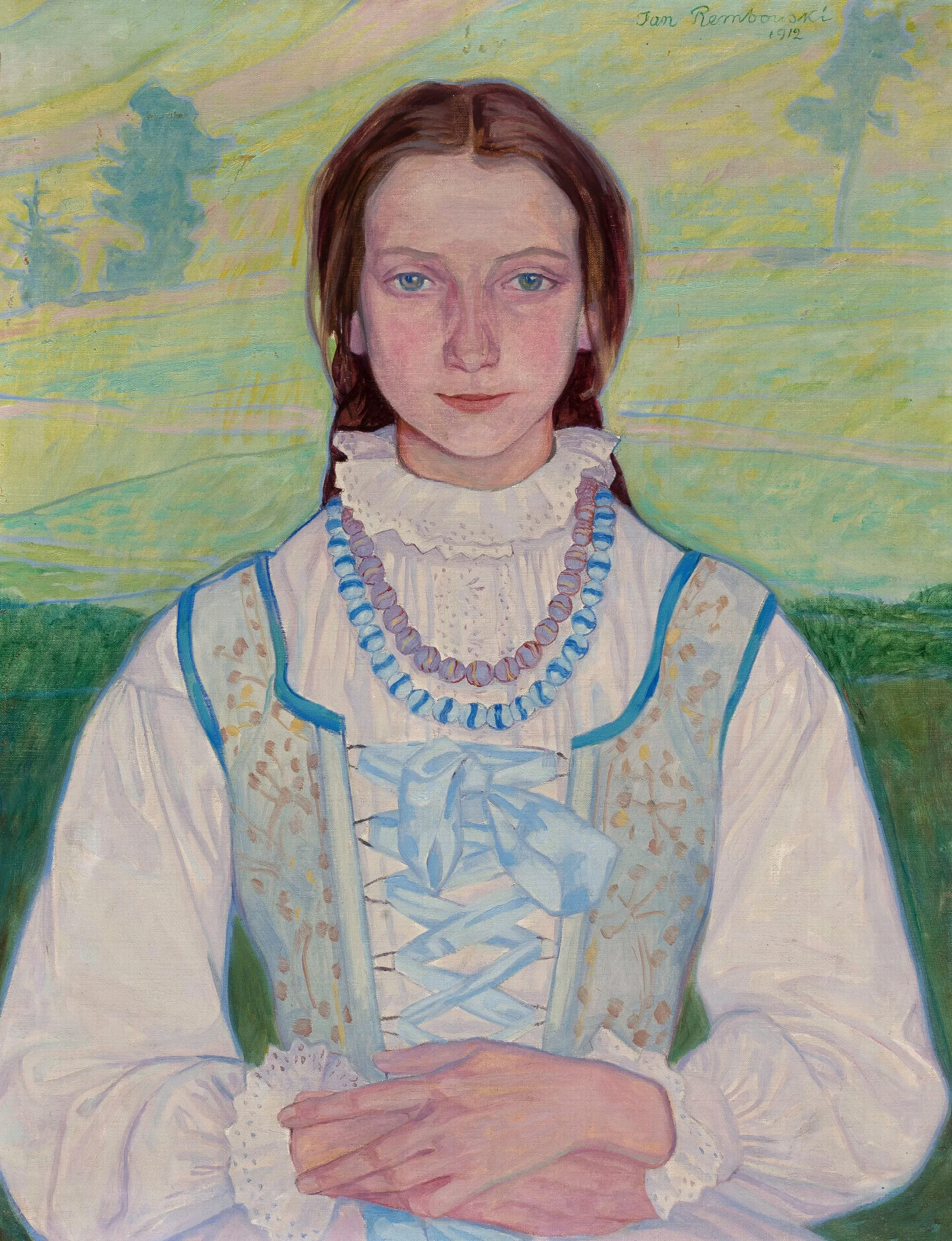 Girl From The Highlands Wall Art by Jan Rembowski - Canvas Print