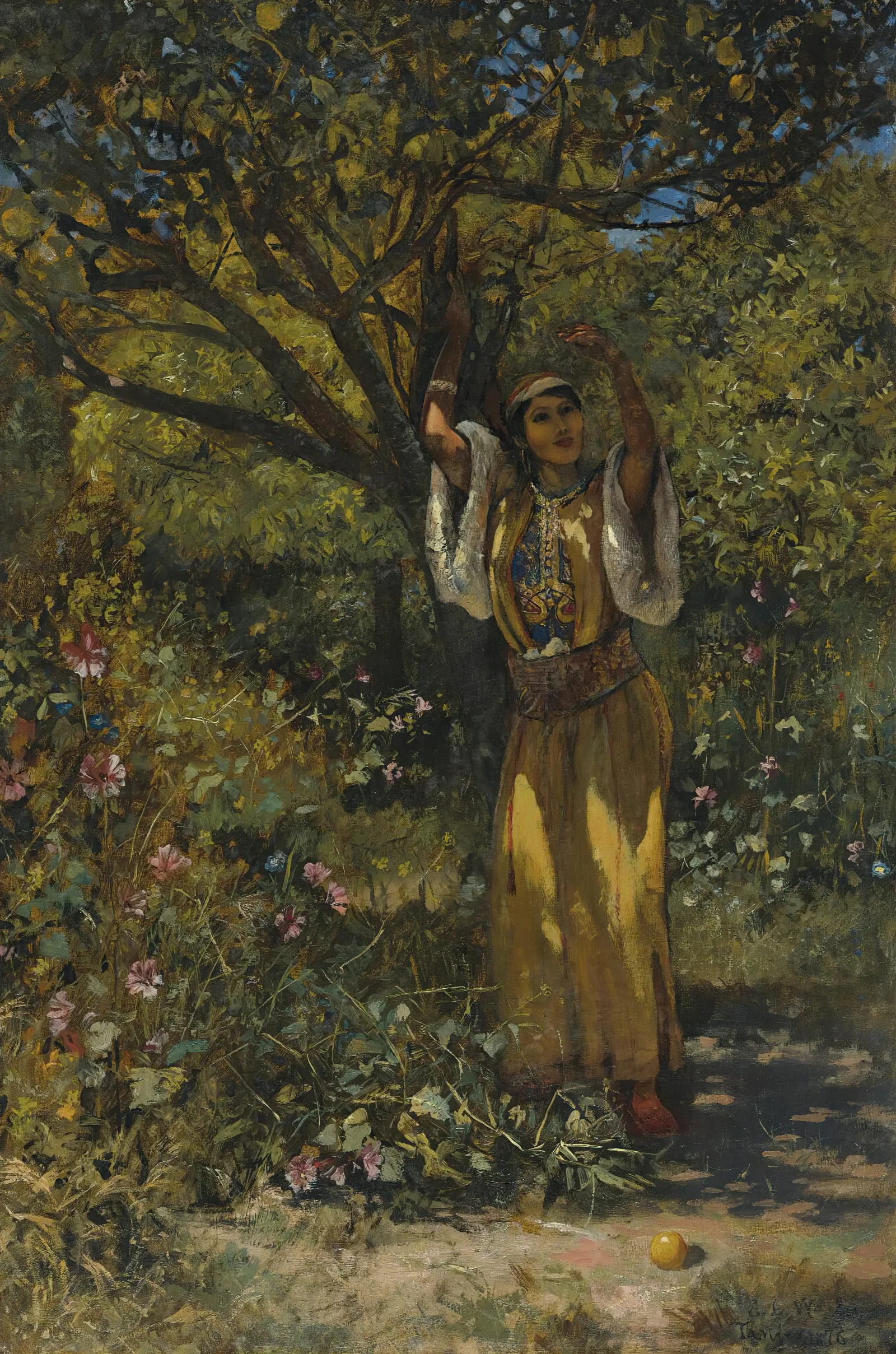 In The Garden 5 Wall Art by Edwin Lord Weeks - Canvas Print