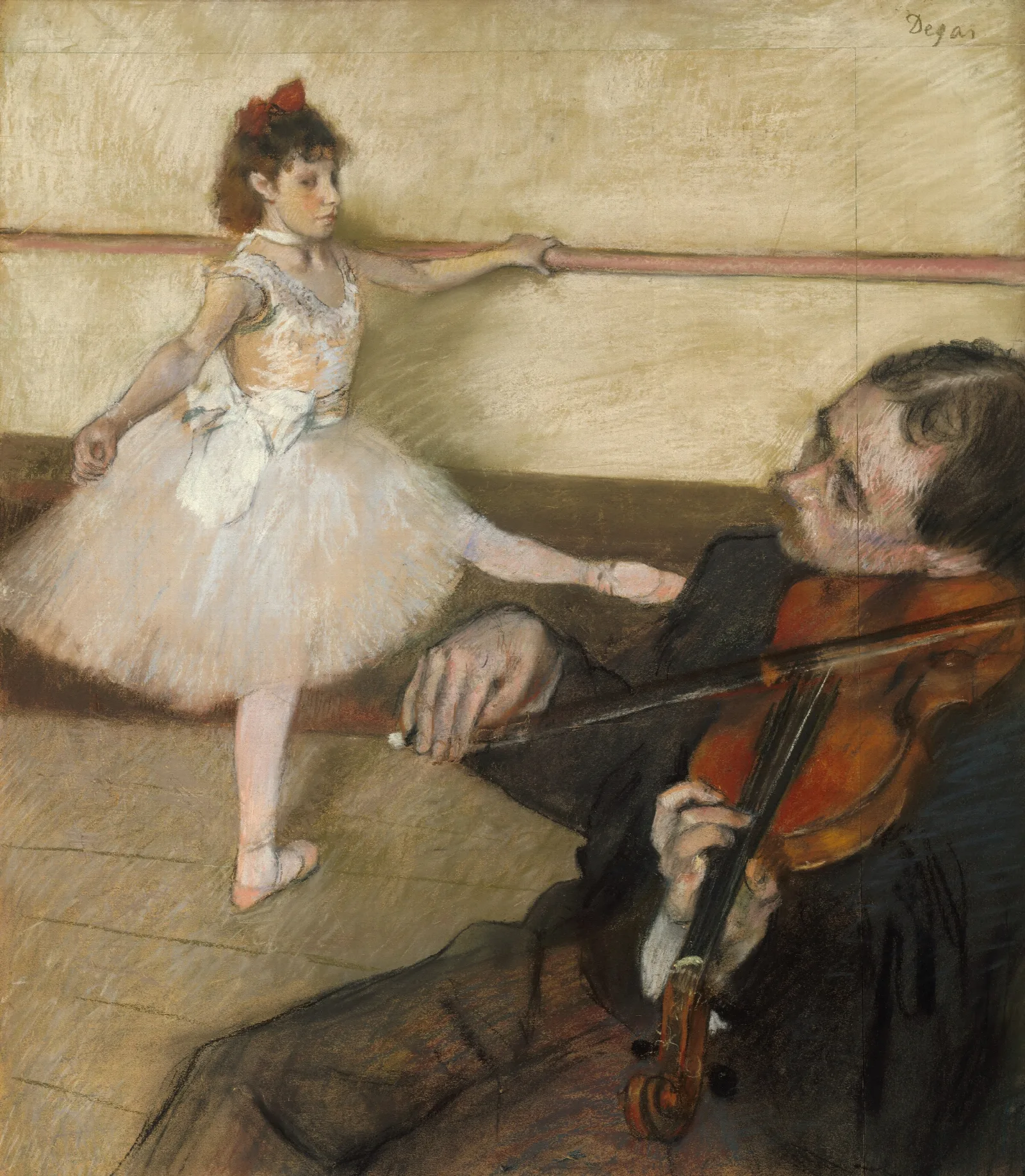 The Dance Lesson 2 Wall Art by Edgar Degas - Canvas Print