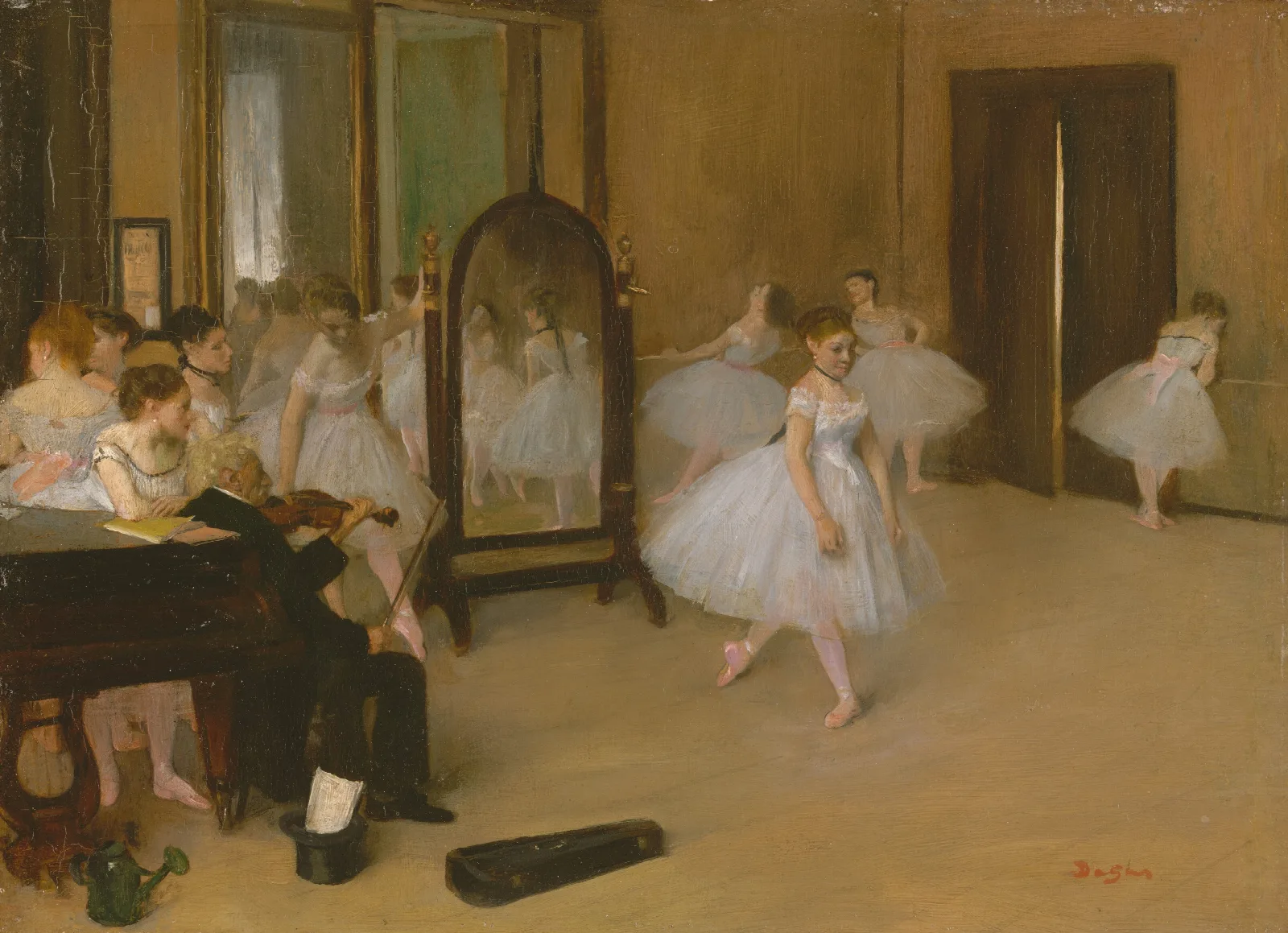 The Dancing Class Wall Art by Edgar Degas - Canvas Print