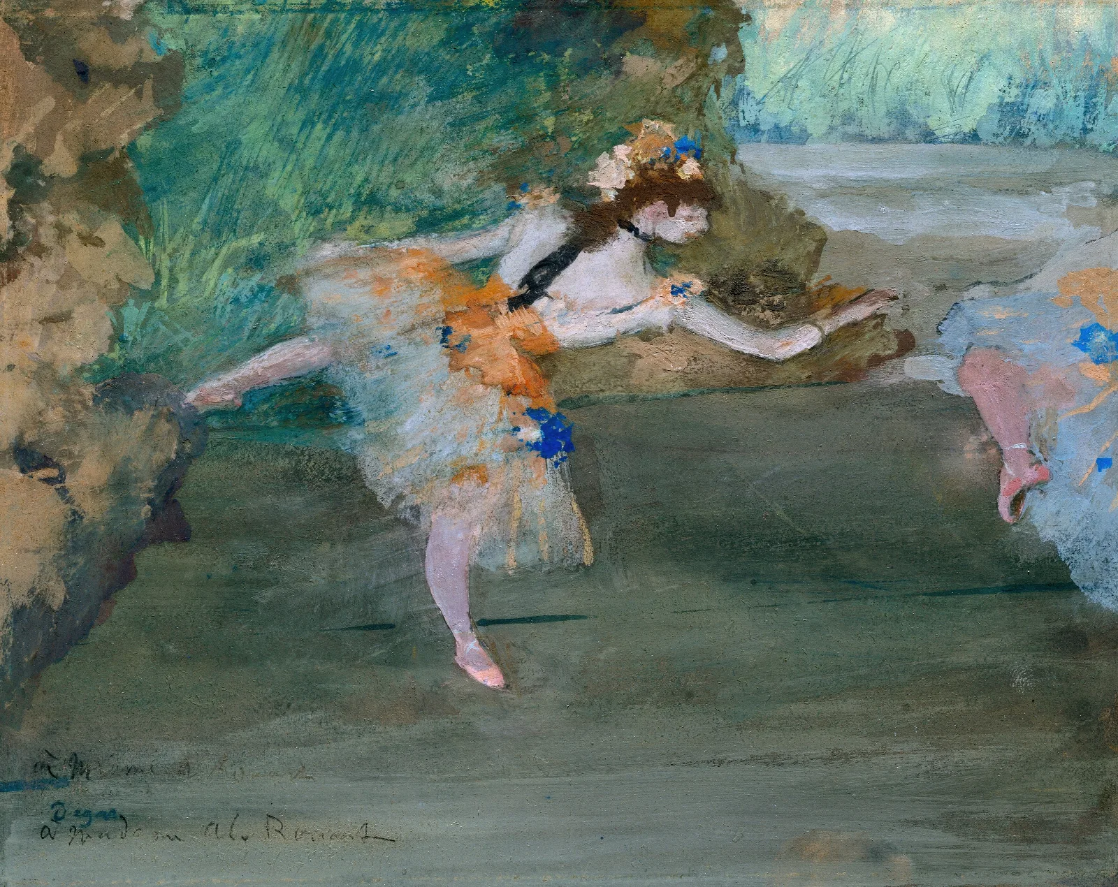 Dancer Onstage Wall Art by Edgar Degas - Canvas Print