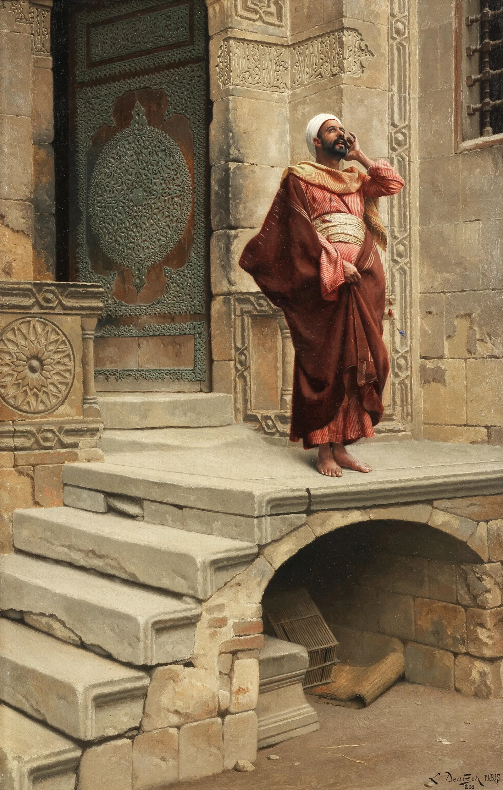 Calling The Faithful Wall Art by Ludwig Deutsch - Canvas Print