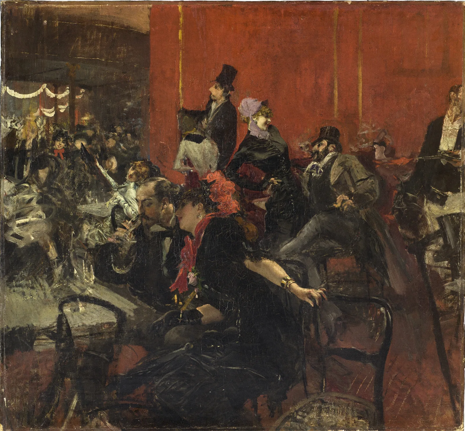 Feast Scene Wall Art by Giovanni Boldini - Canvas Print