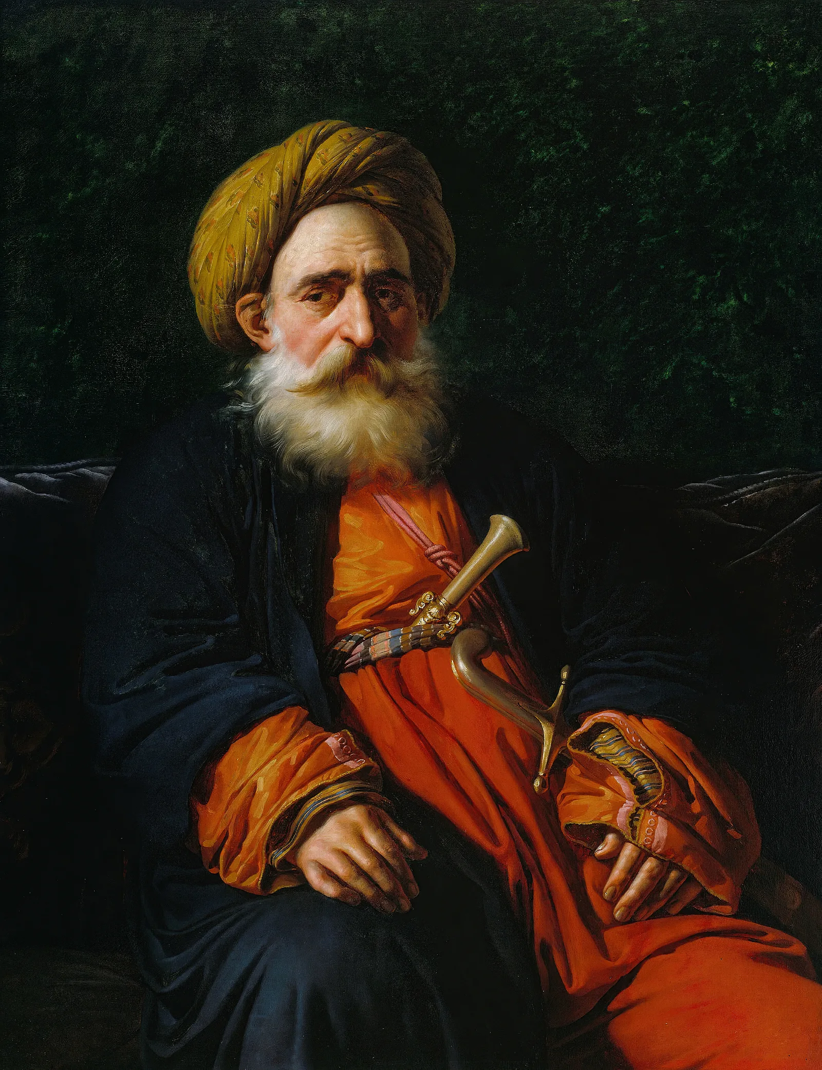 Portrait Of The Katchef Dahouth Christian Mameluke Wall Art by Anne Louis Girodet-Trioson - Canvas Print