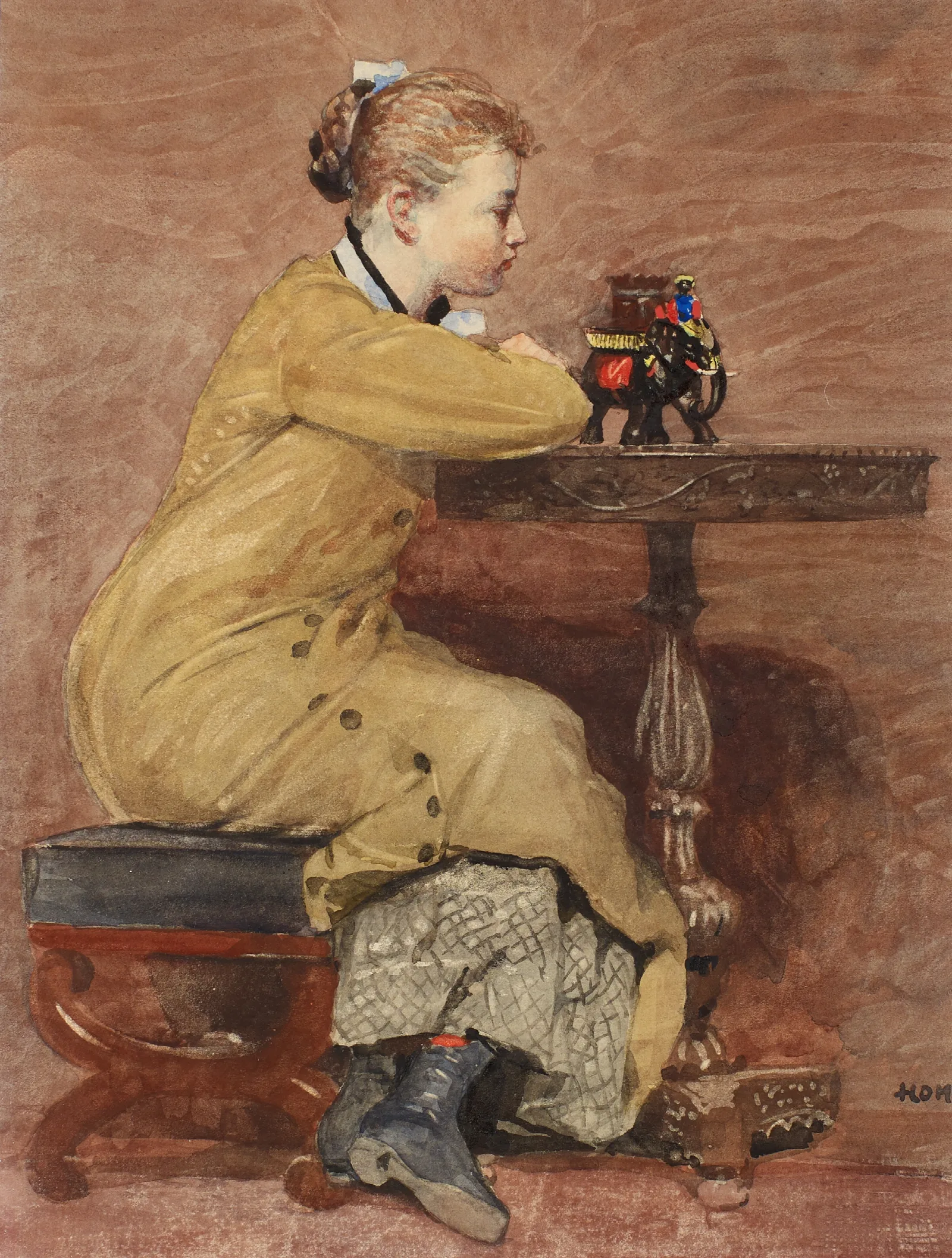 Woman And Elephant Wall Art by Winslow Homer - Canvas Print