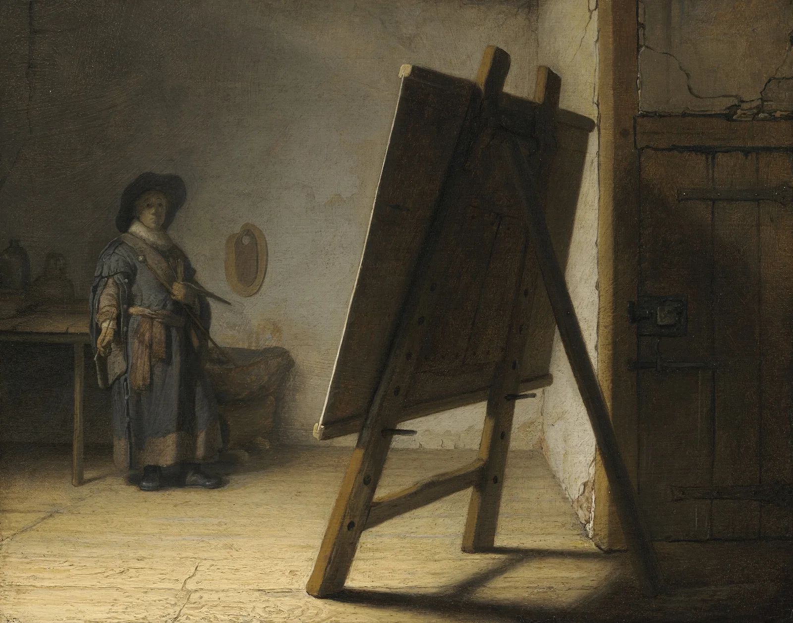 The Artist In His Studio 2 Wall Art by Rembrandt van Rijn - Canvas Print