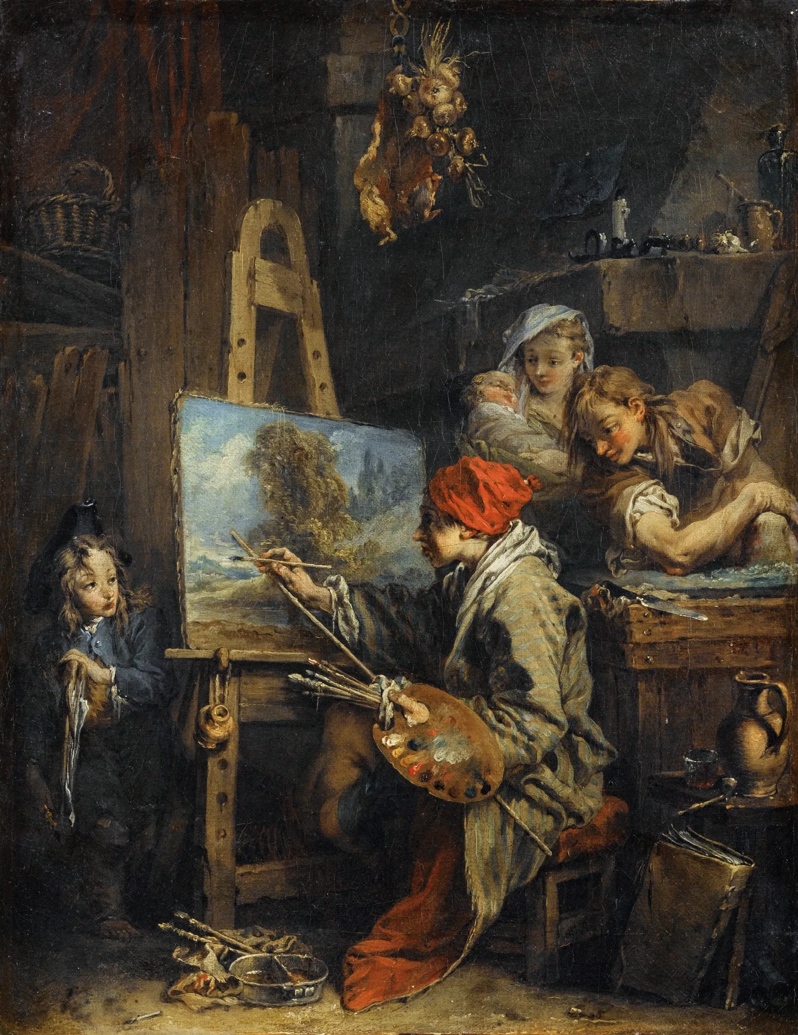 The Landscape Painter Wall Art by François Boucher - Canvas Print