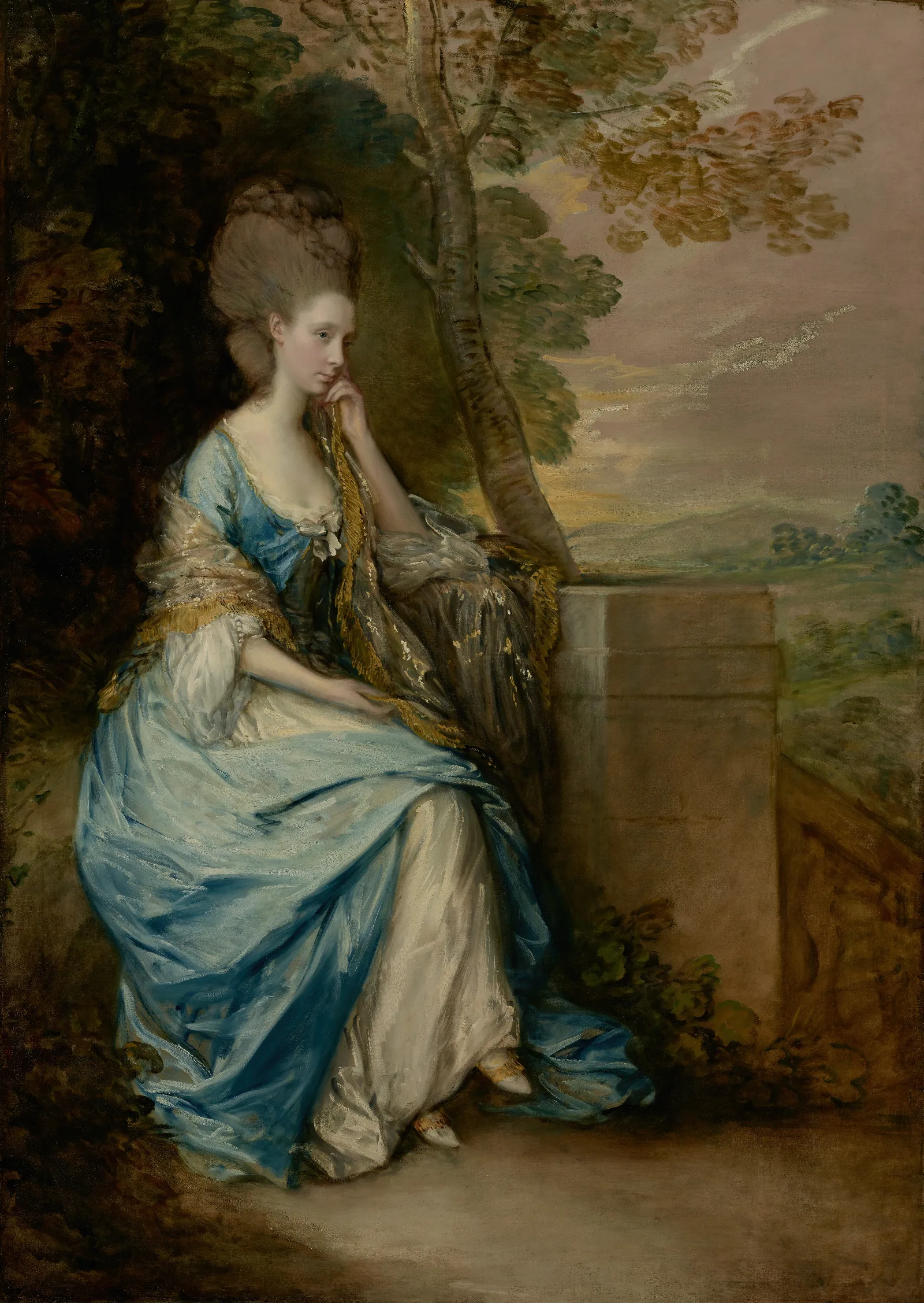 Portrait Of Anne Countess Of Chesterfield Wall Art by Thomas Gainsborough - Canvas Print